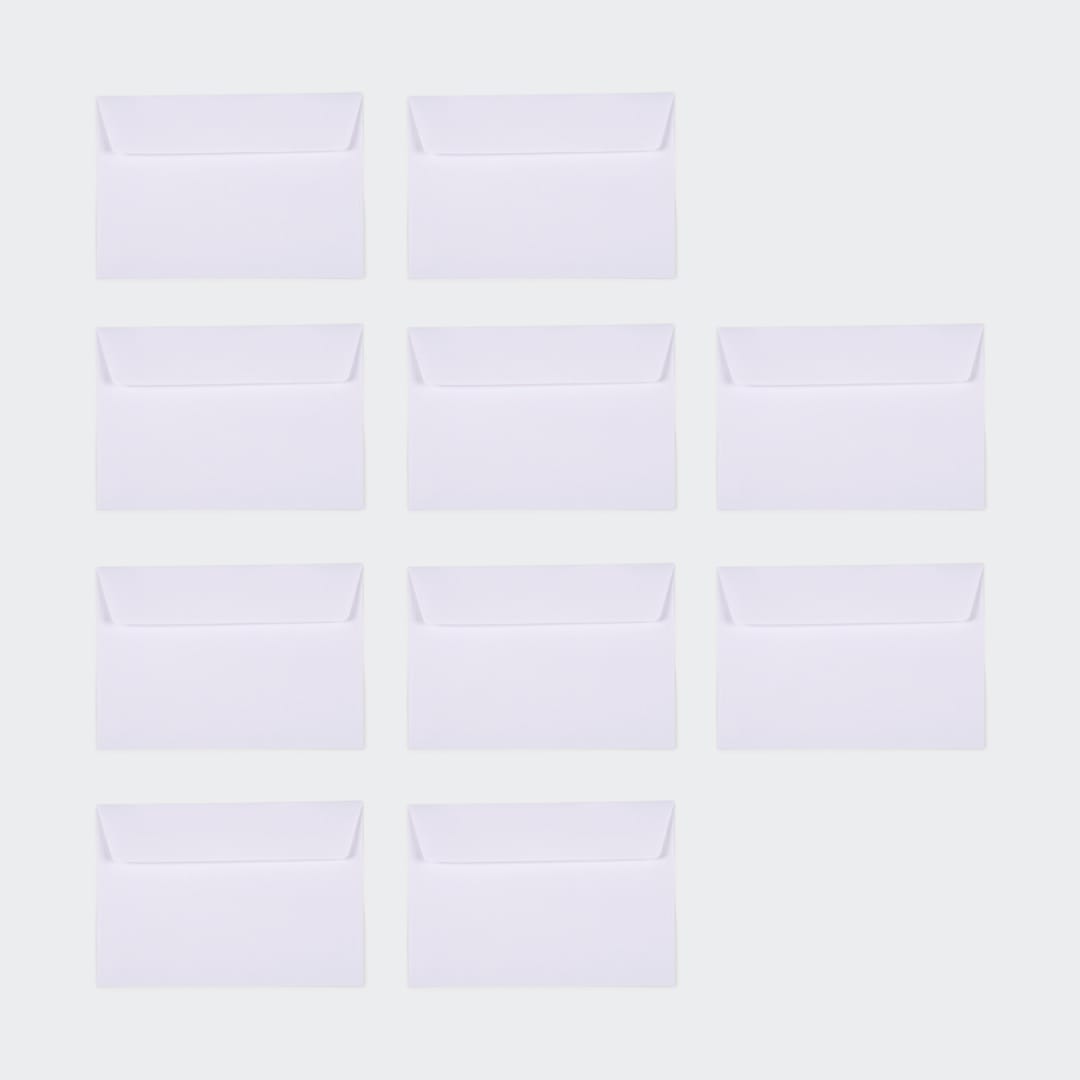 100 Pack C6 Peel and Seal Envelopes White Kmart