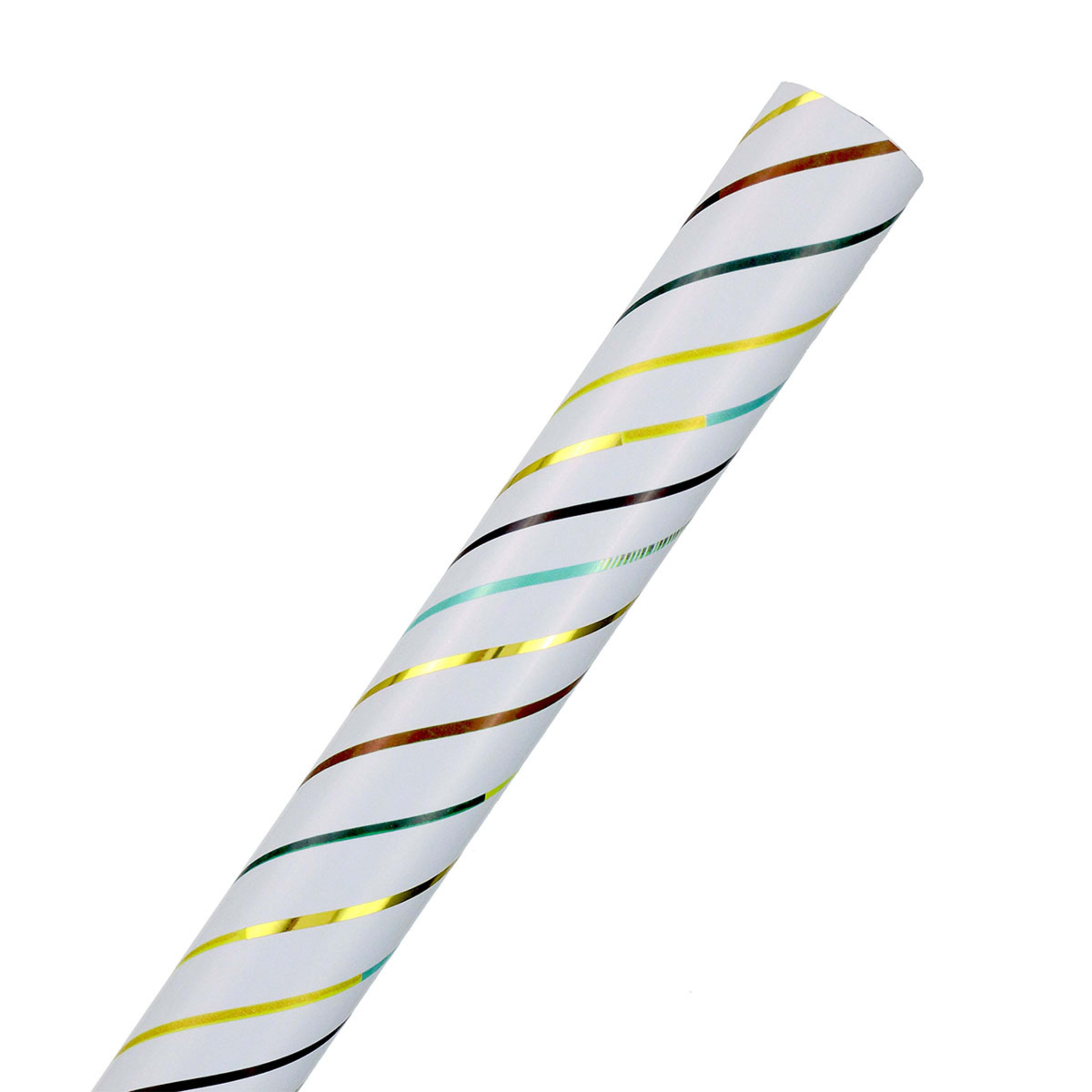 Hallmark Luxury Foil Gift Wrap Roll Mixed Stripes Kmart