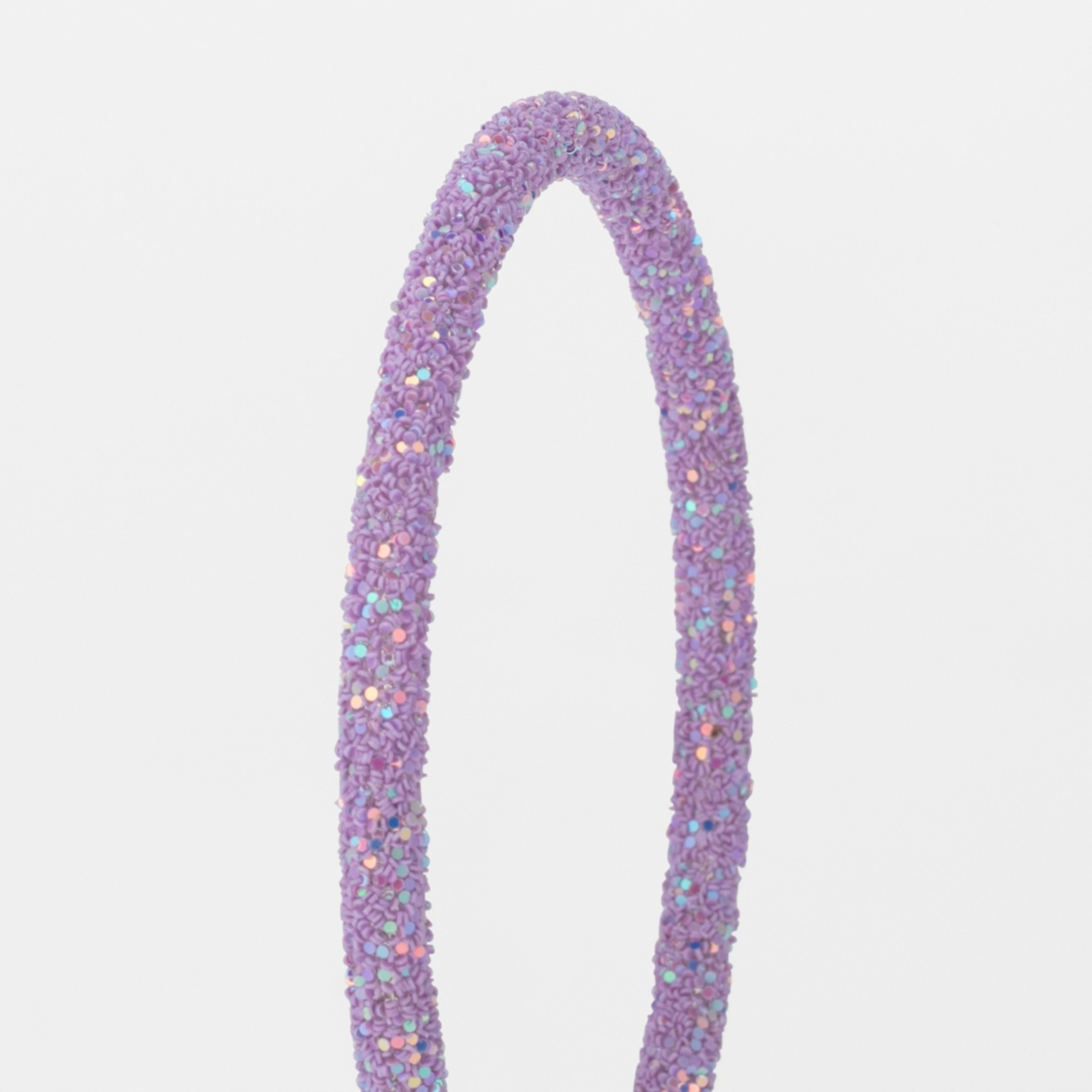 2 Glitter Hairband - Purple, 2 of 4