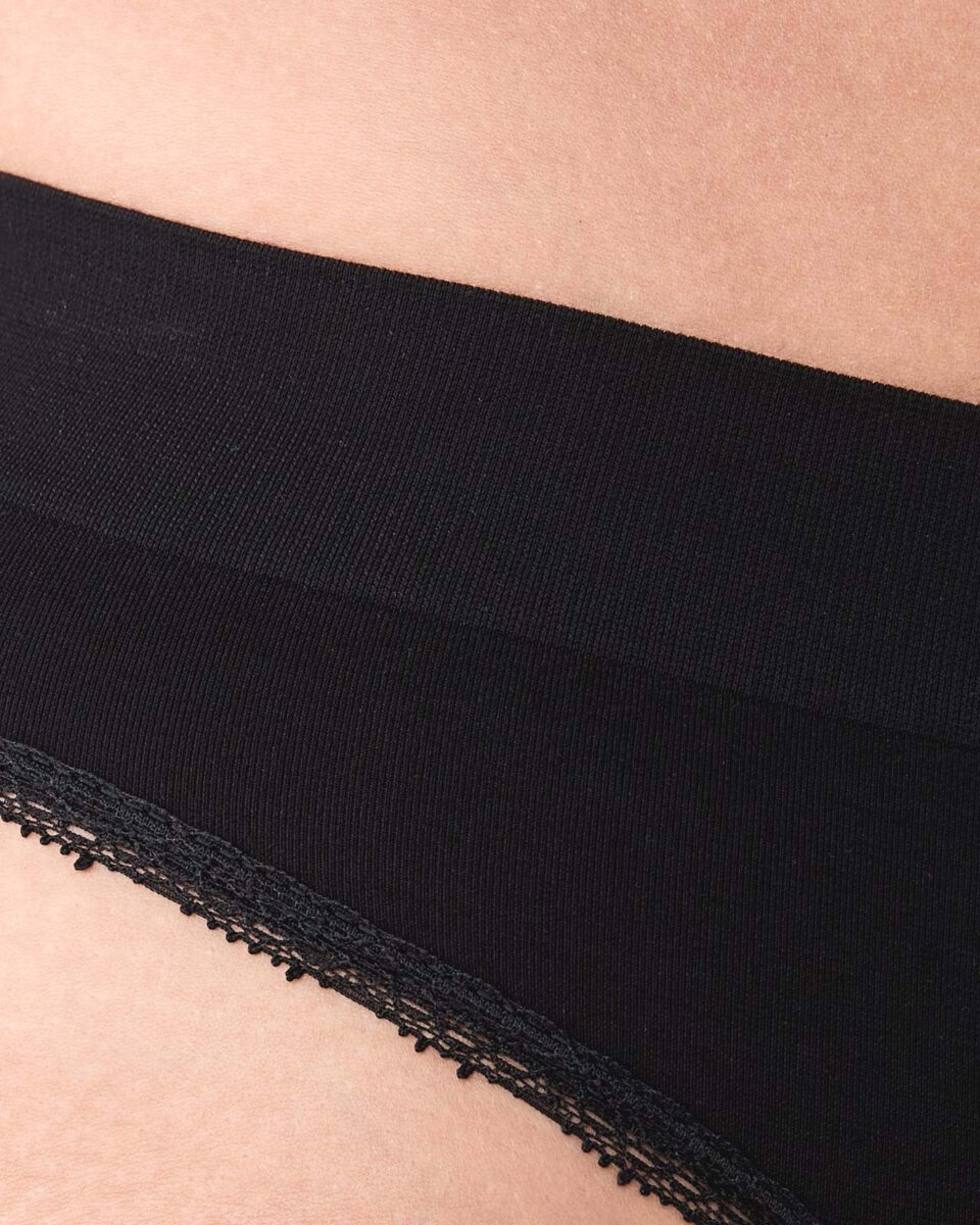 9 3 Pack Seamfree Bamboo Lace Bikini Briefs Bk Bk Bk, 9 of 9