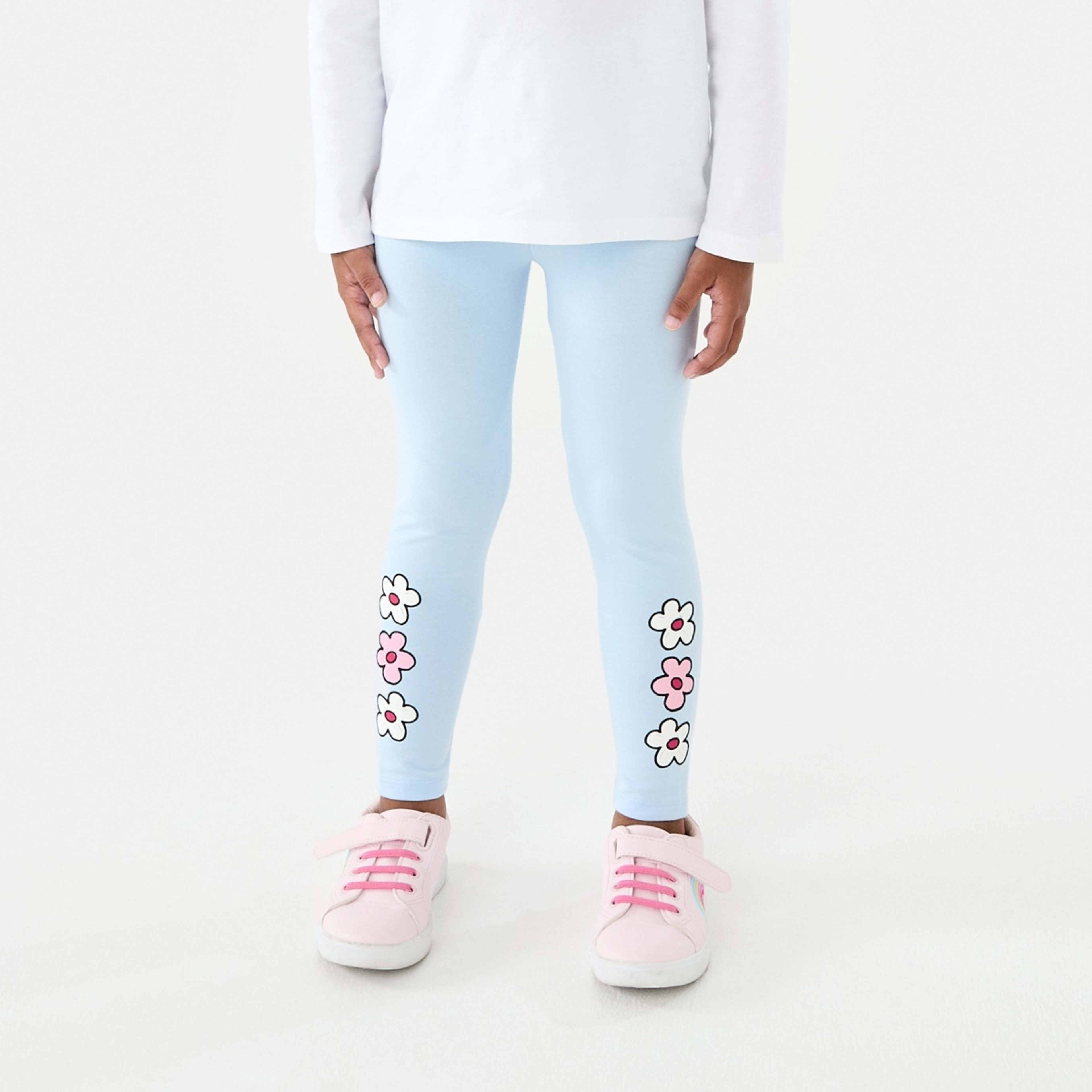 1 Printed Leggings Artful Blossoms Doll Blue, 1 of 8