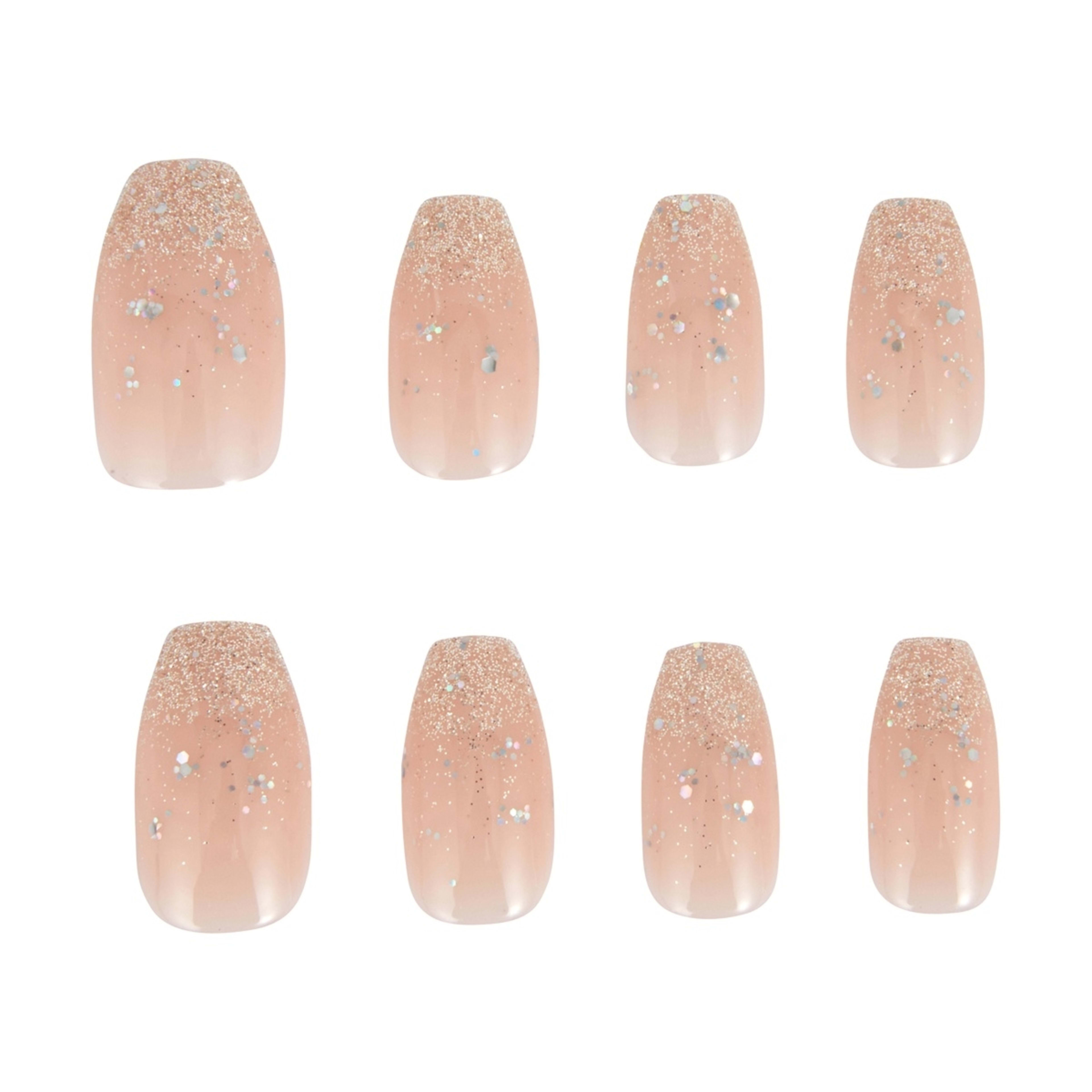 5 OXX Cosmetics 24 Pack Artificial Nails with Adhesive - Coffin Shape, Nude Gold Tone, 5 of 5