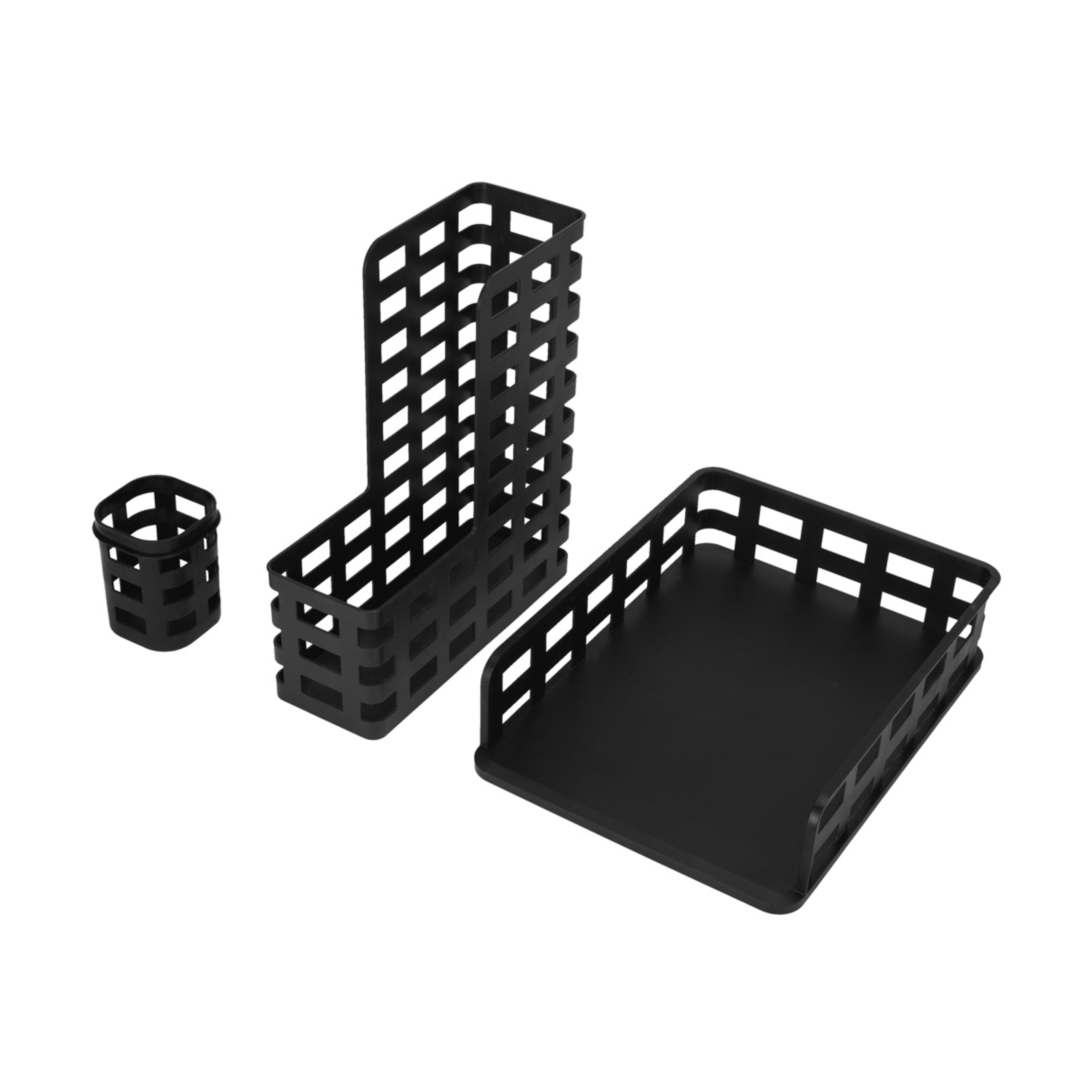 2 3 Piece Desk Set - Black, 2 of 7