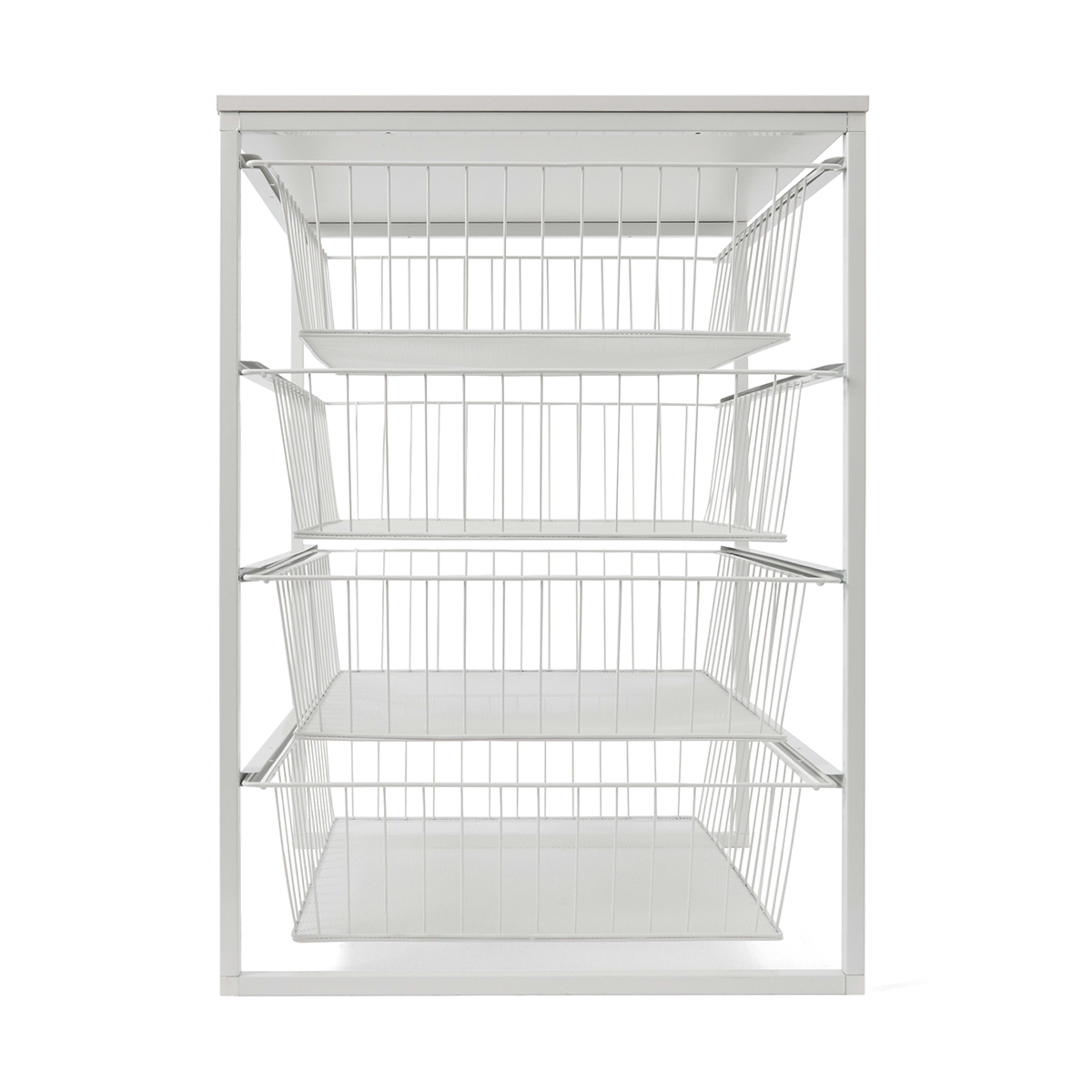 4 Mesh and Wire 4 Drawer Unit - White, 4 of 10