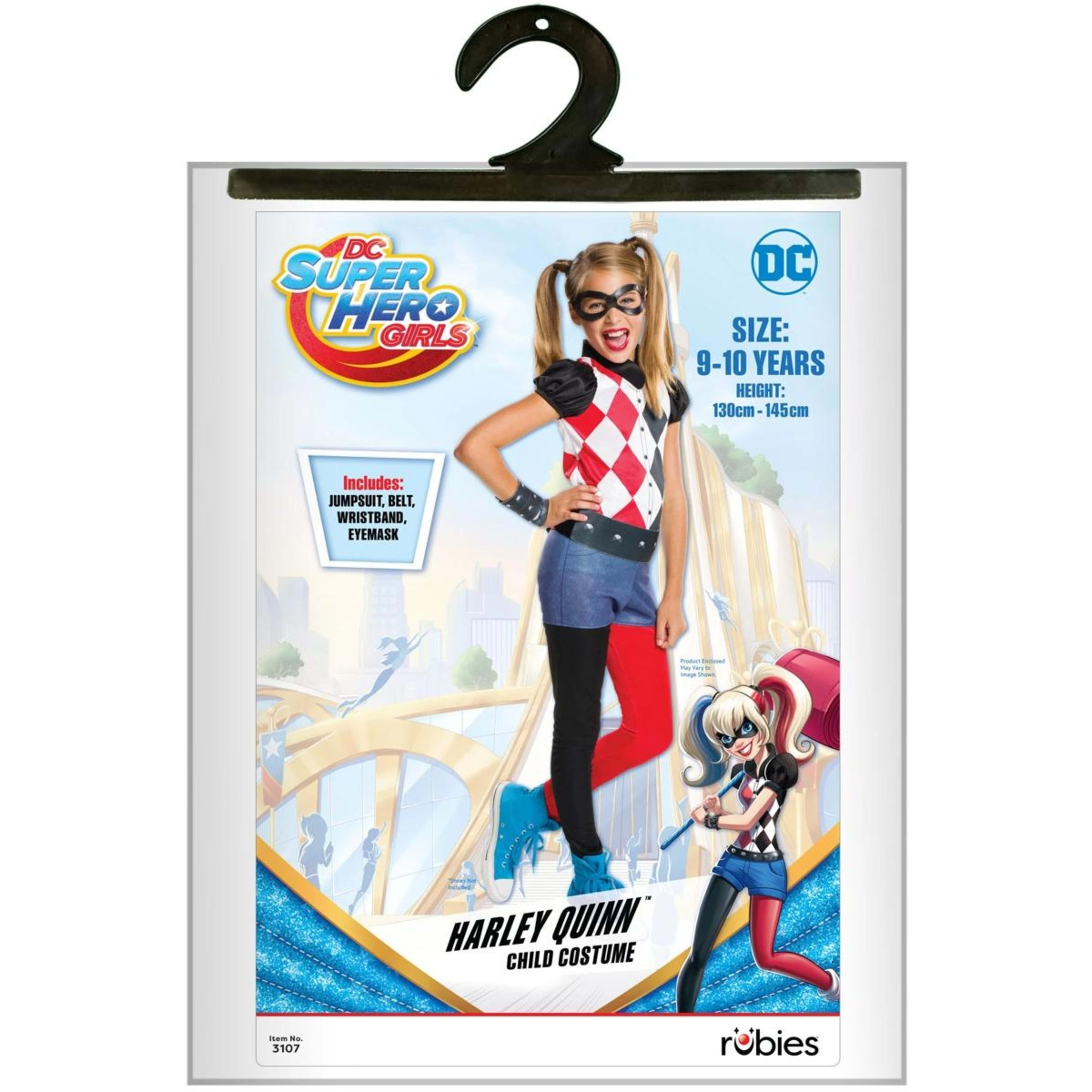 4 DC Super Hero Girls Harley Quinn Costume - Ages 9-10, 4 of 4