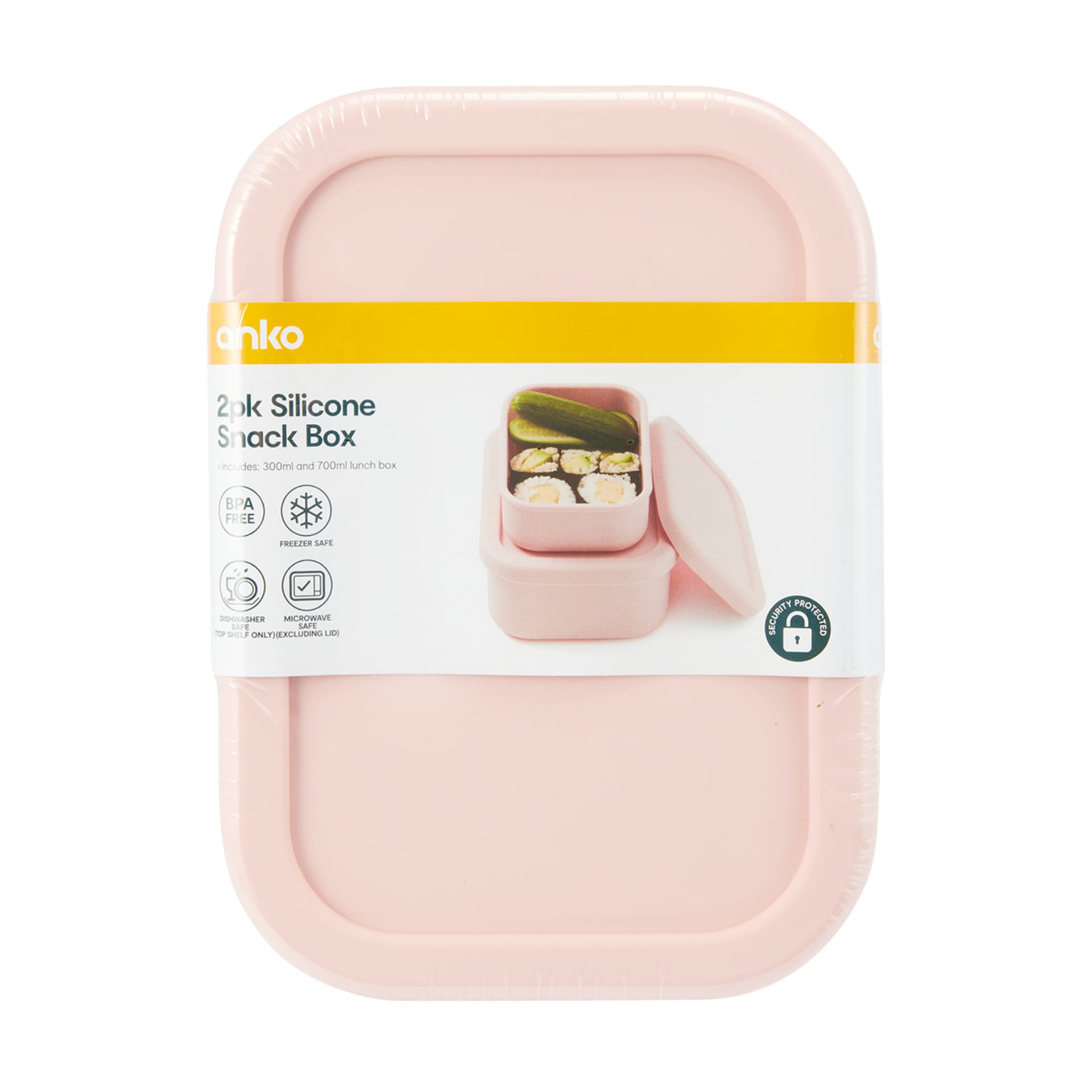 2 Pack Pink Silicone Snack Box Kmart