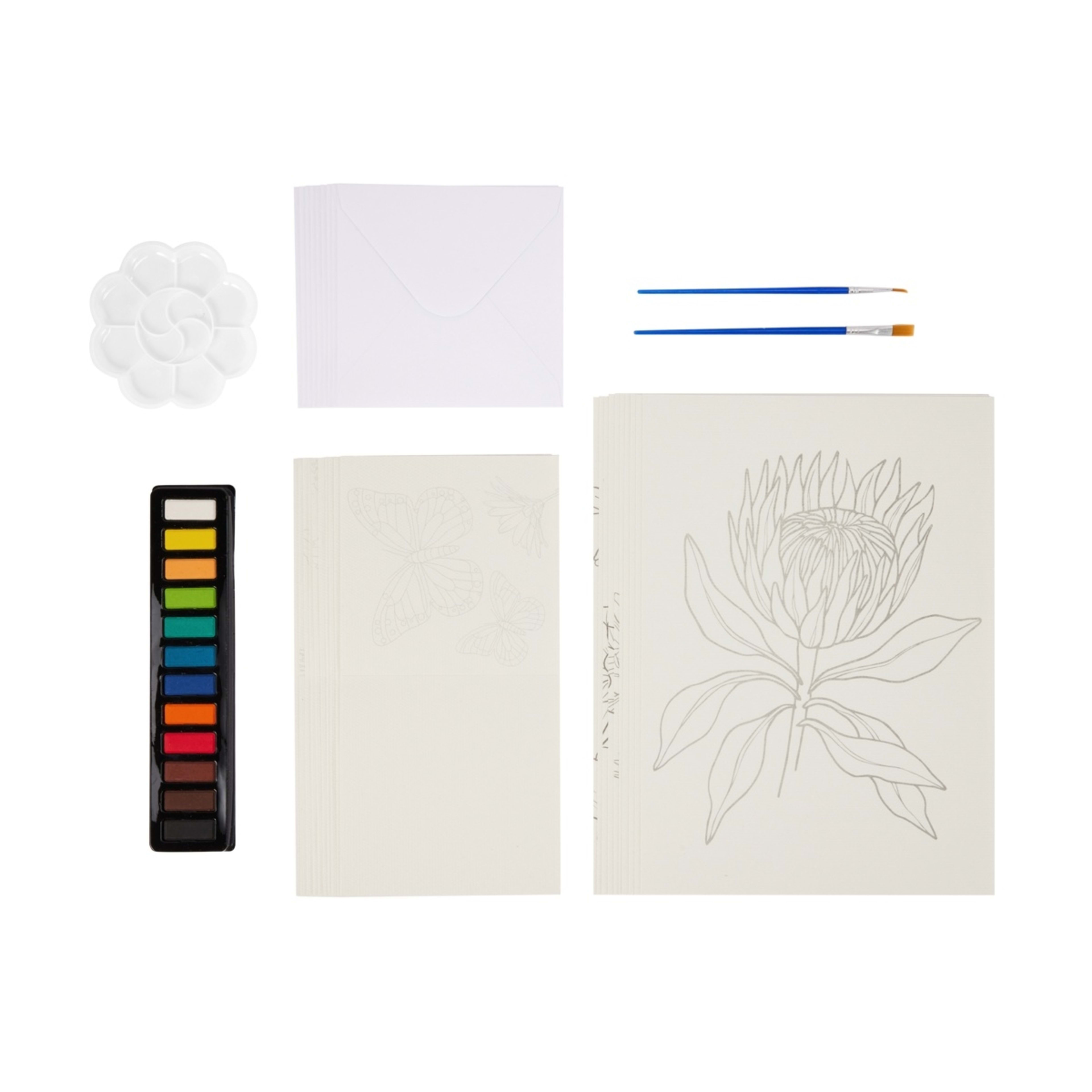 2 Watercolour Greeting Cards Art Kit, 2 of 10