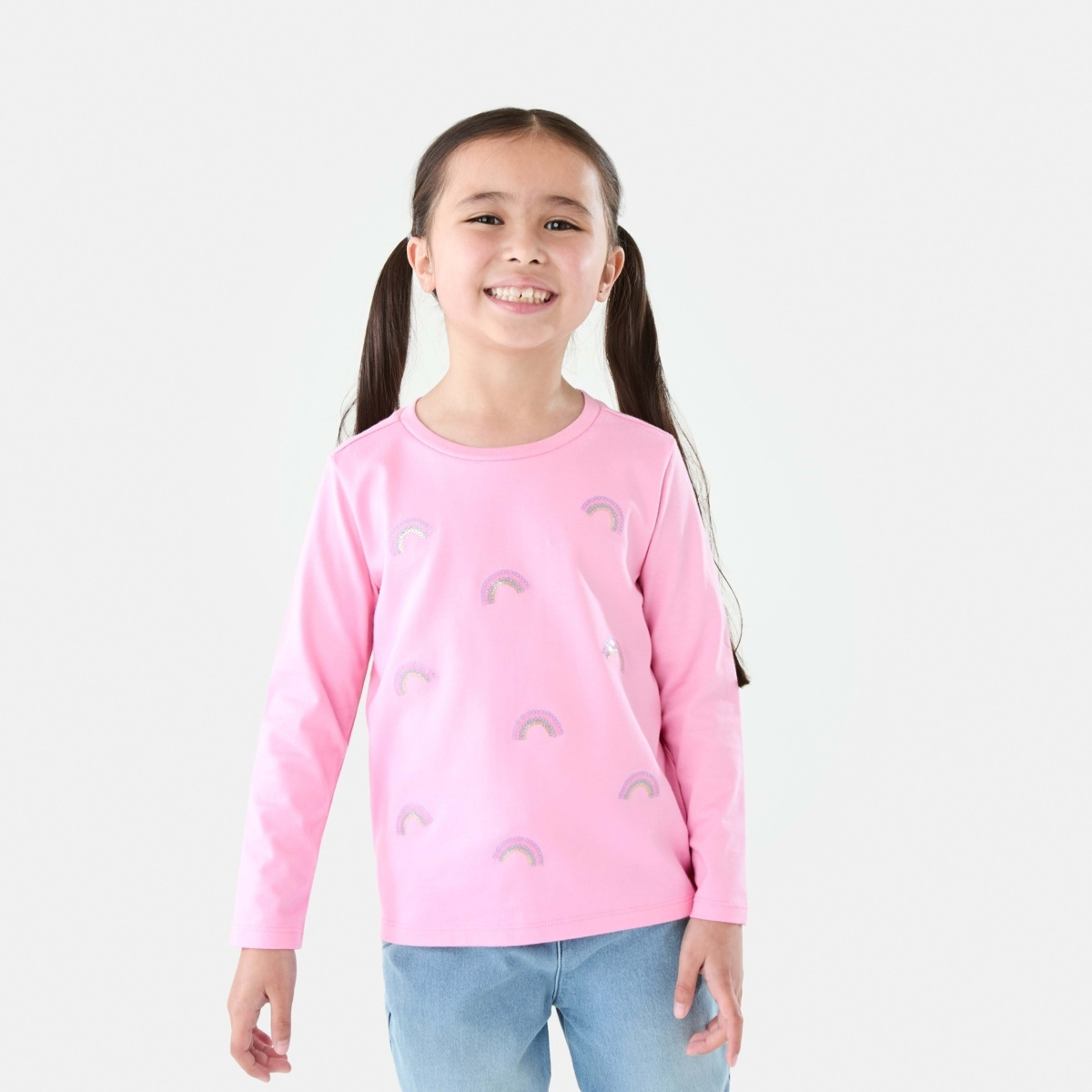 1 Sequin T-shirt Sequin Rainbows Prismatic Pink, 1 of 8
