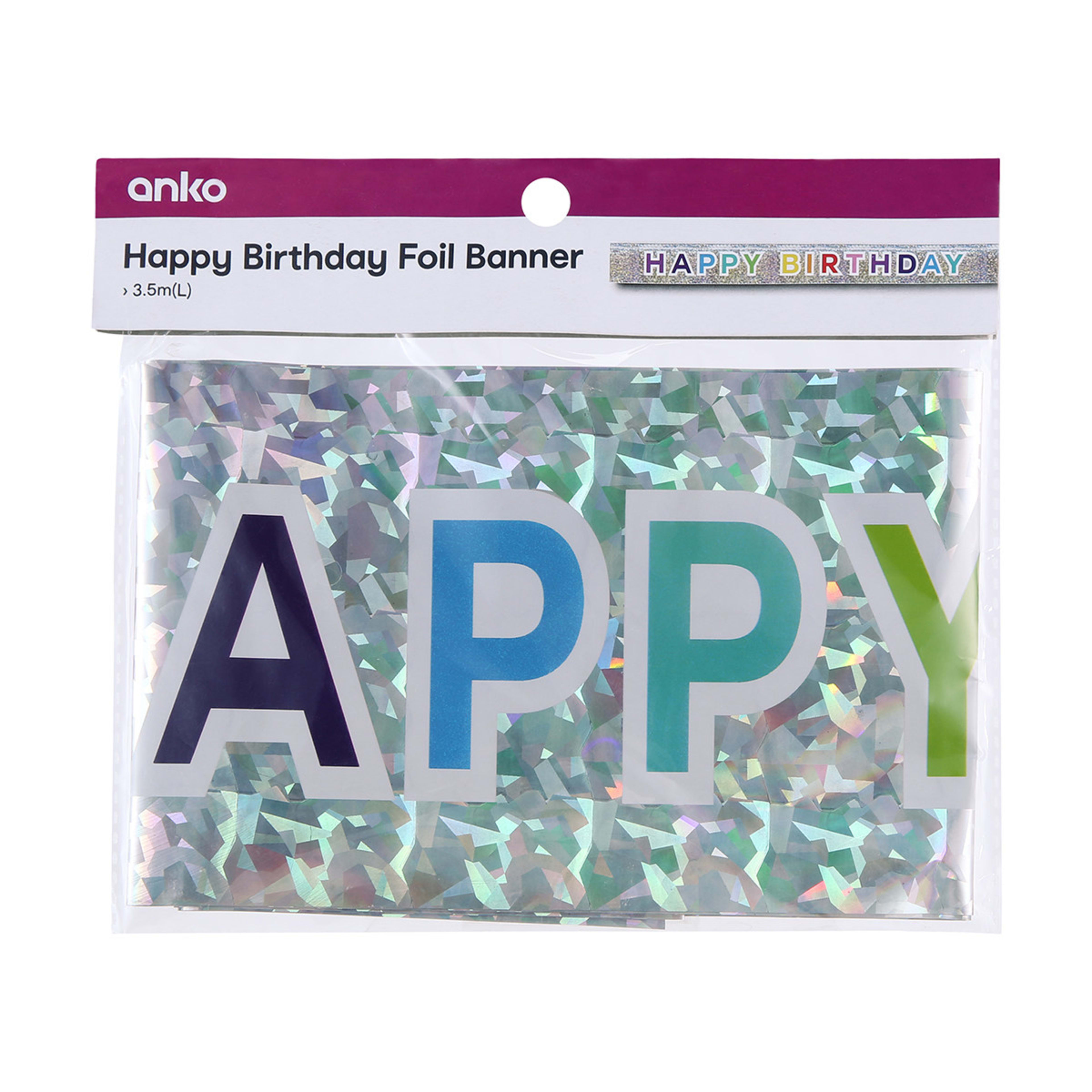 Happy Birthday Foil Banner Kmart