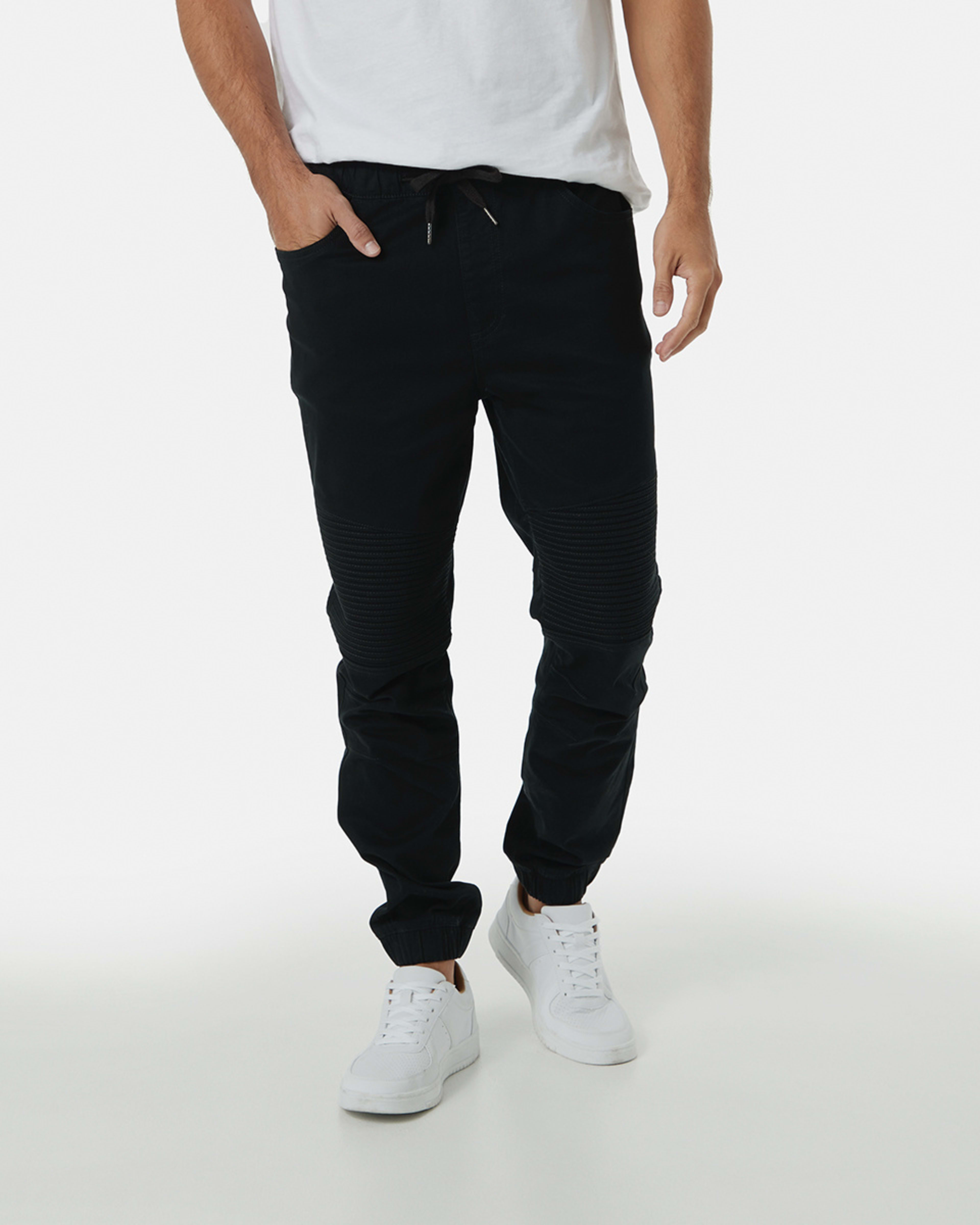 Elastic Waist Moto Joggers - Kmart NZ