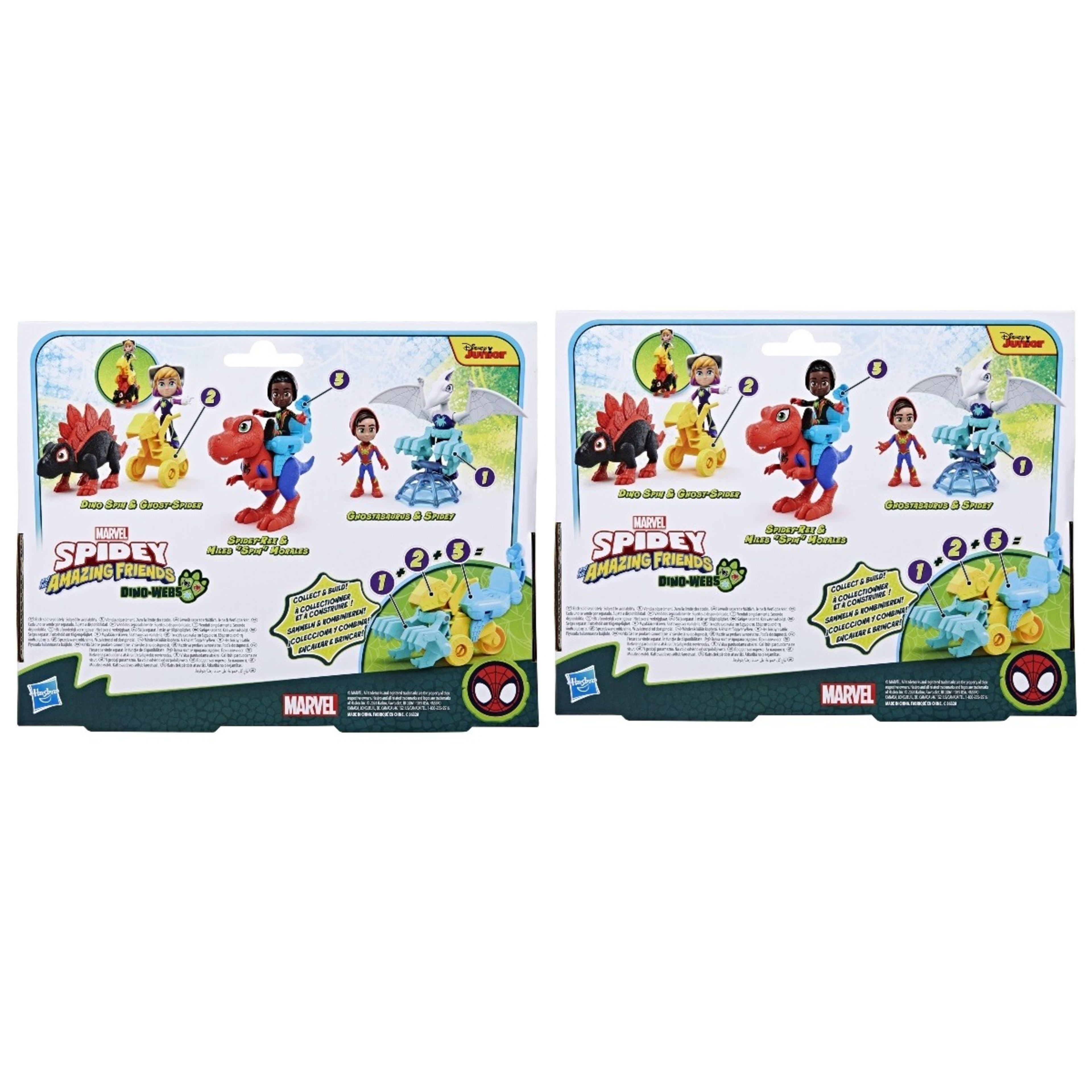 5 2 Pack Disney Junior Marvel Spidey and His Amazing Friends Dino Webs Action Figure Set - Assorted, 5 of 7