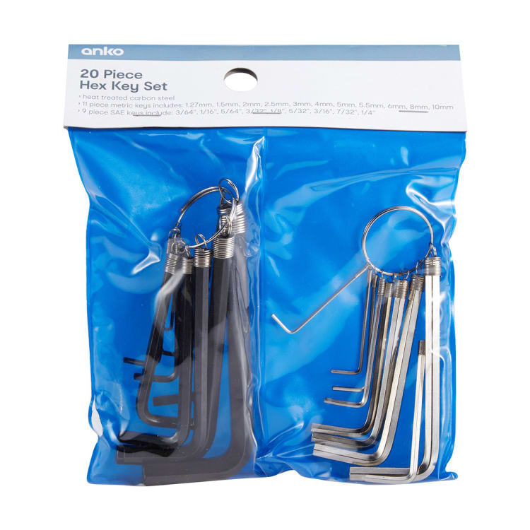 20 Piece Hex Key Set Kmart