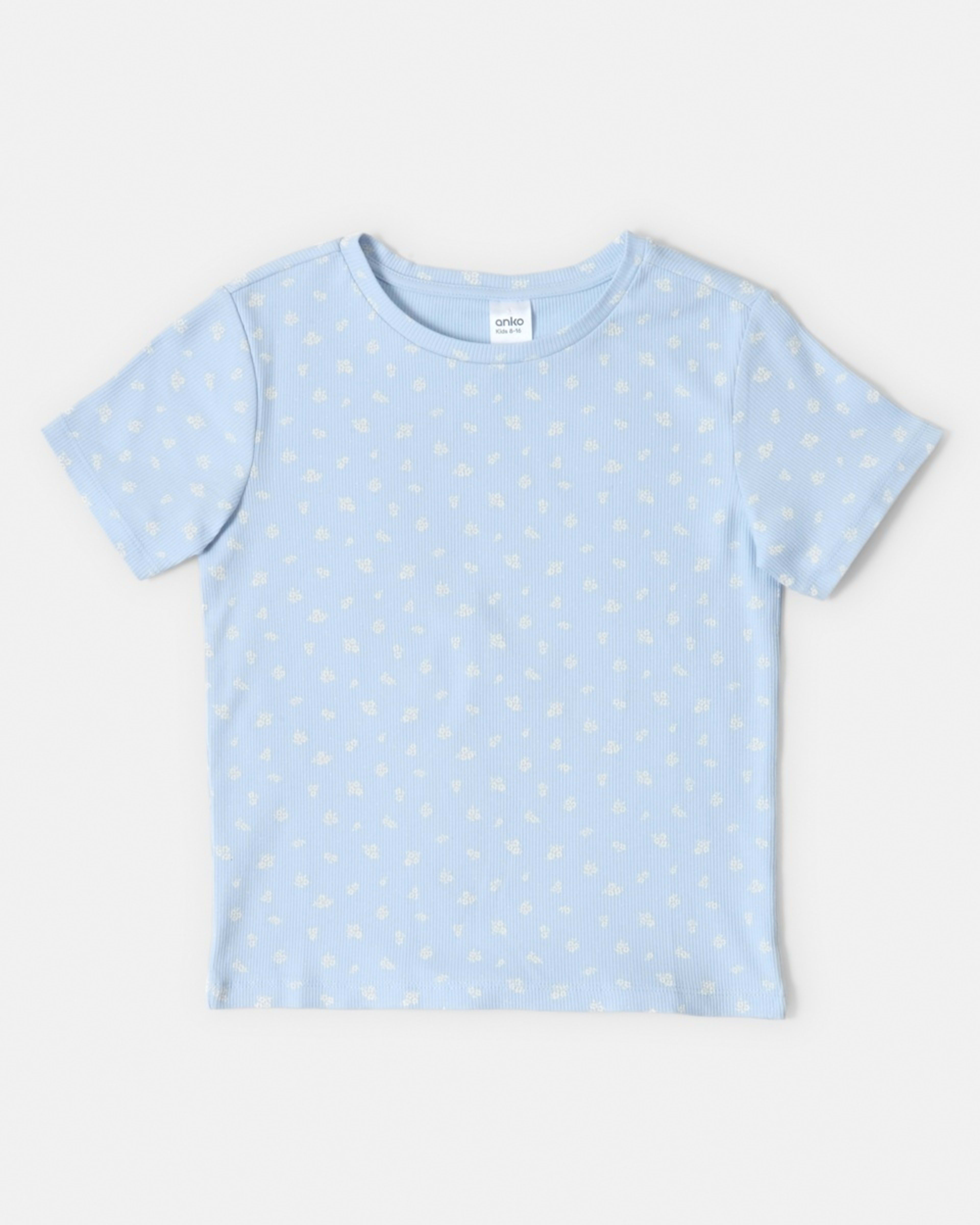 7 Short Sleeve Rib T-shirt Ditsy, 7 of 8