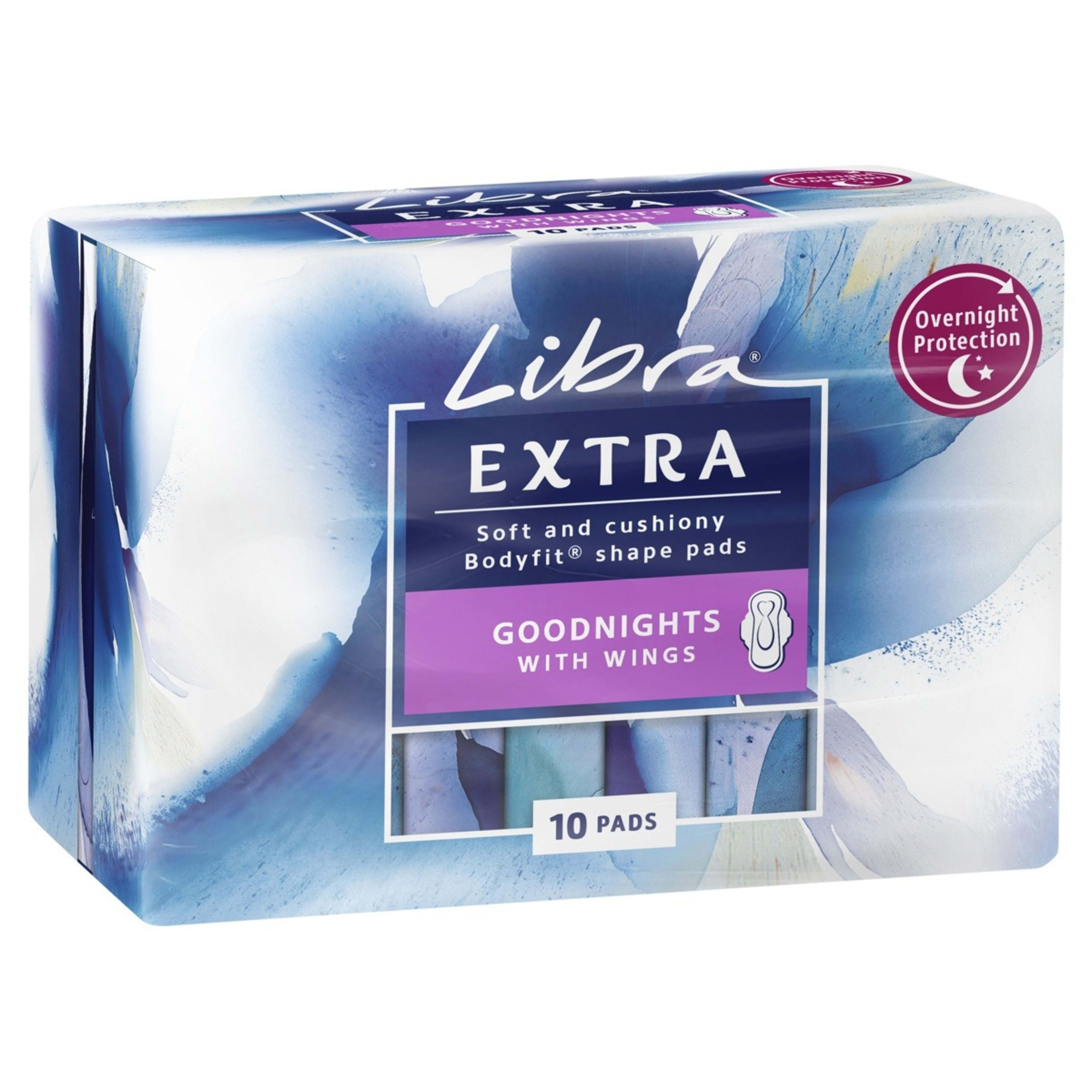 1 Libra 10 Pack Extra Goodnights Pads