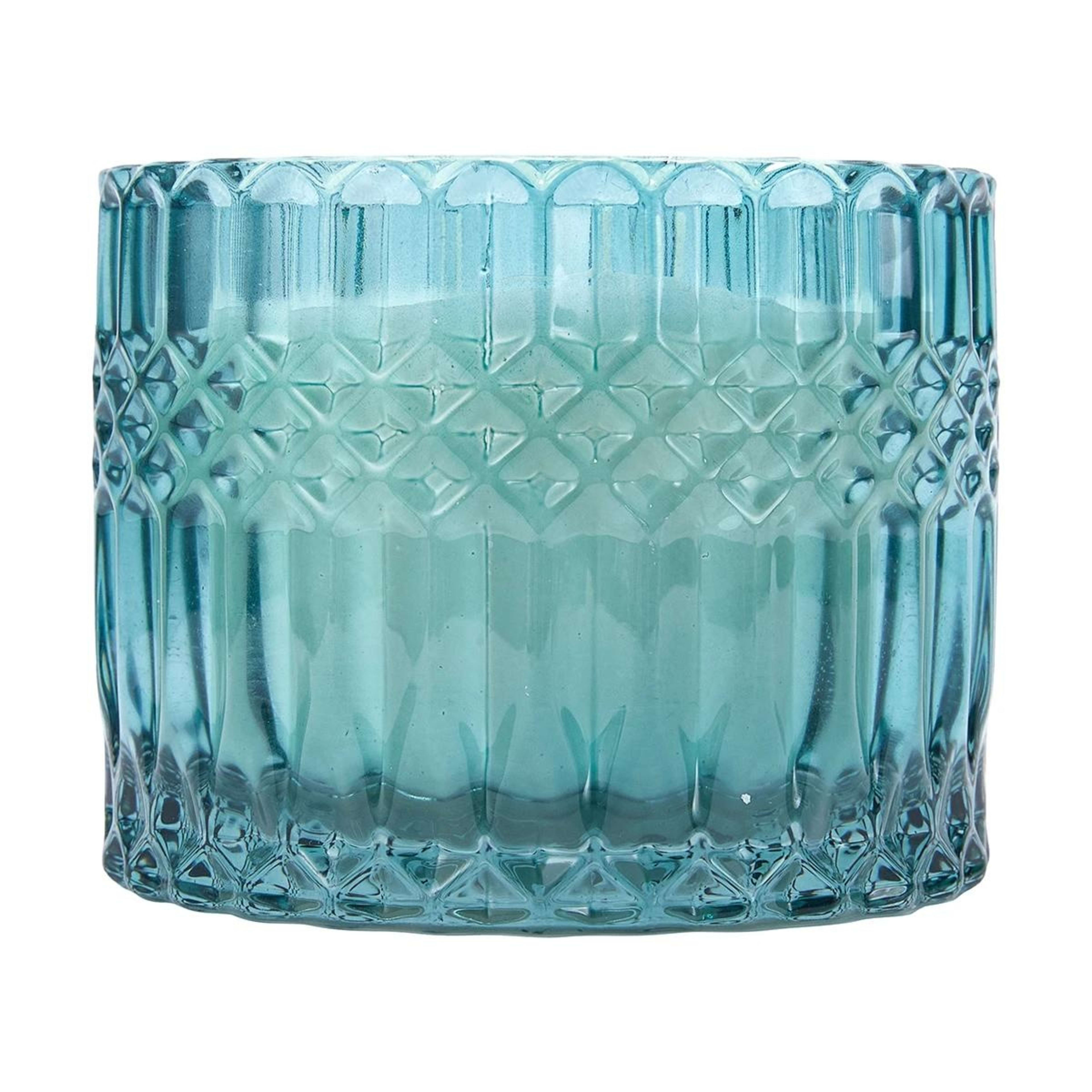 1 Wood Sage & Sea Salt Geo Fragrant Candle - Blue