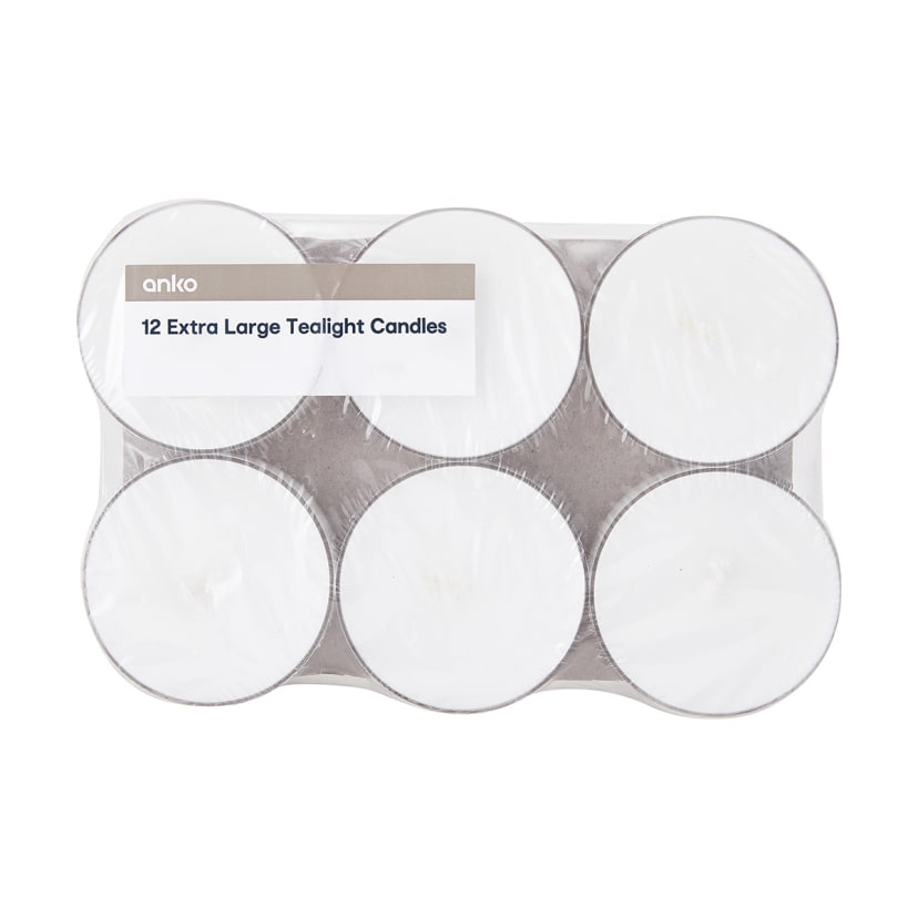 12 Pack Extra Large Tealight Candles Kmart