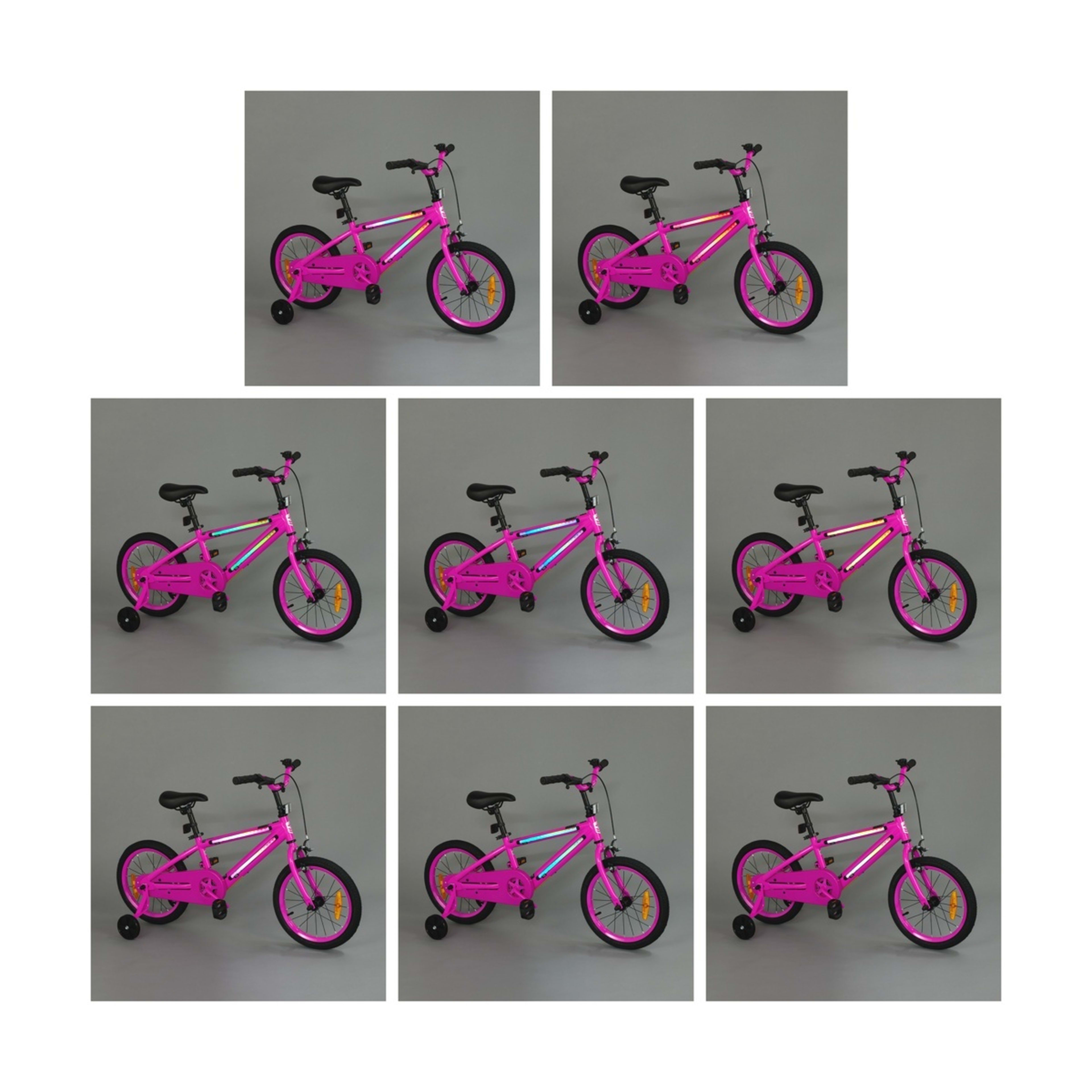 9 40cm Light Up Bike - Pink, 9 of 10