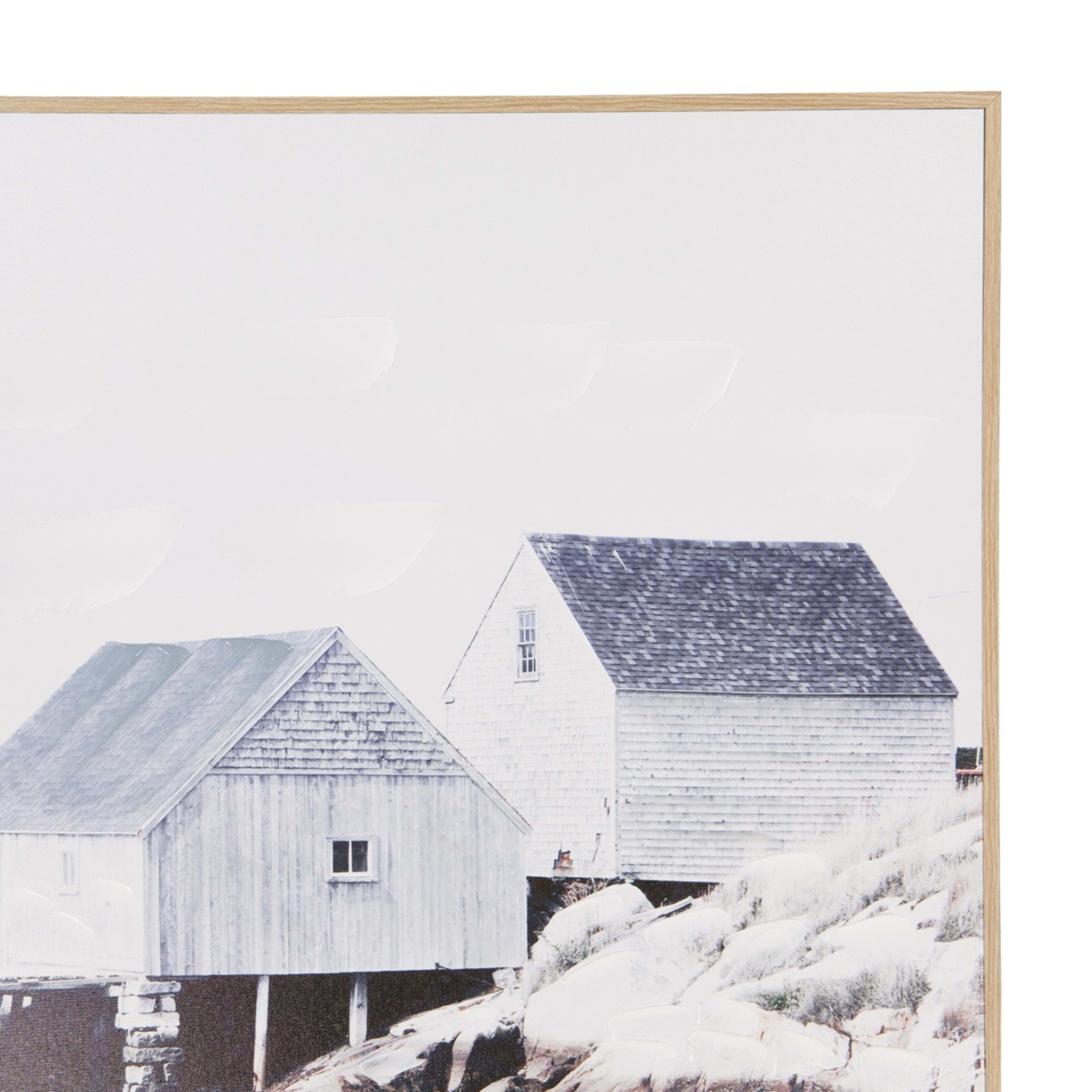 2 Winter Coast House Framed Canvas, 2 of 5