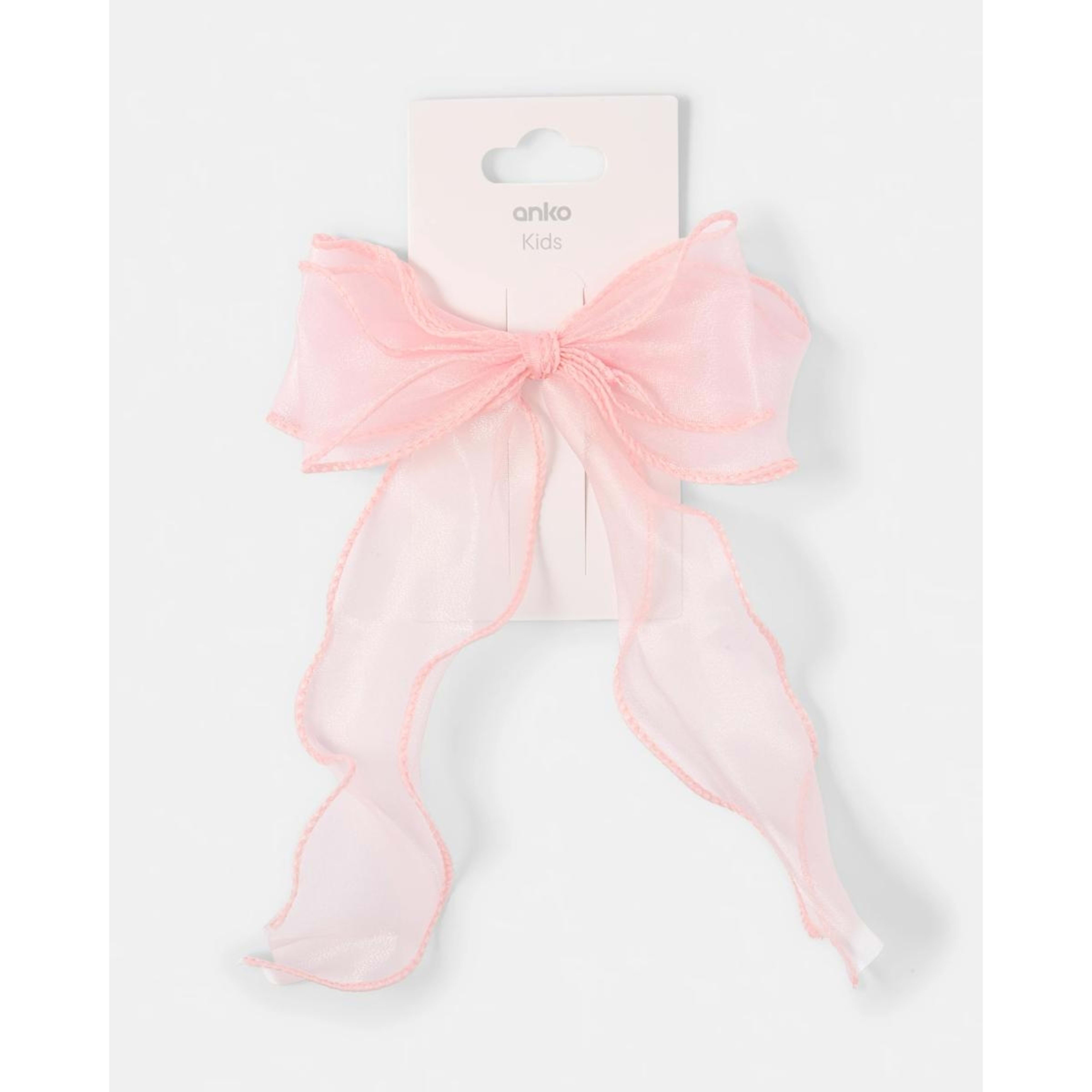 4 Pink Organza Bow Hair Clip, 4 of 4