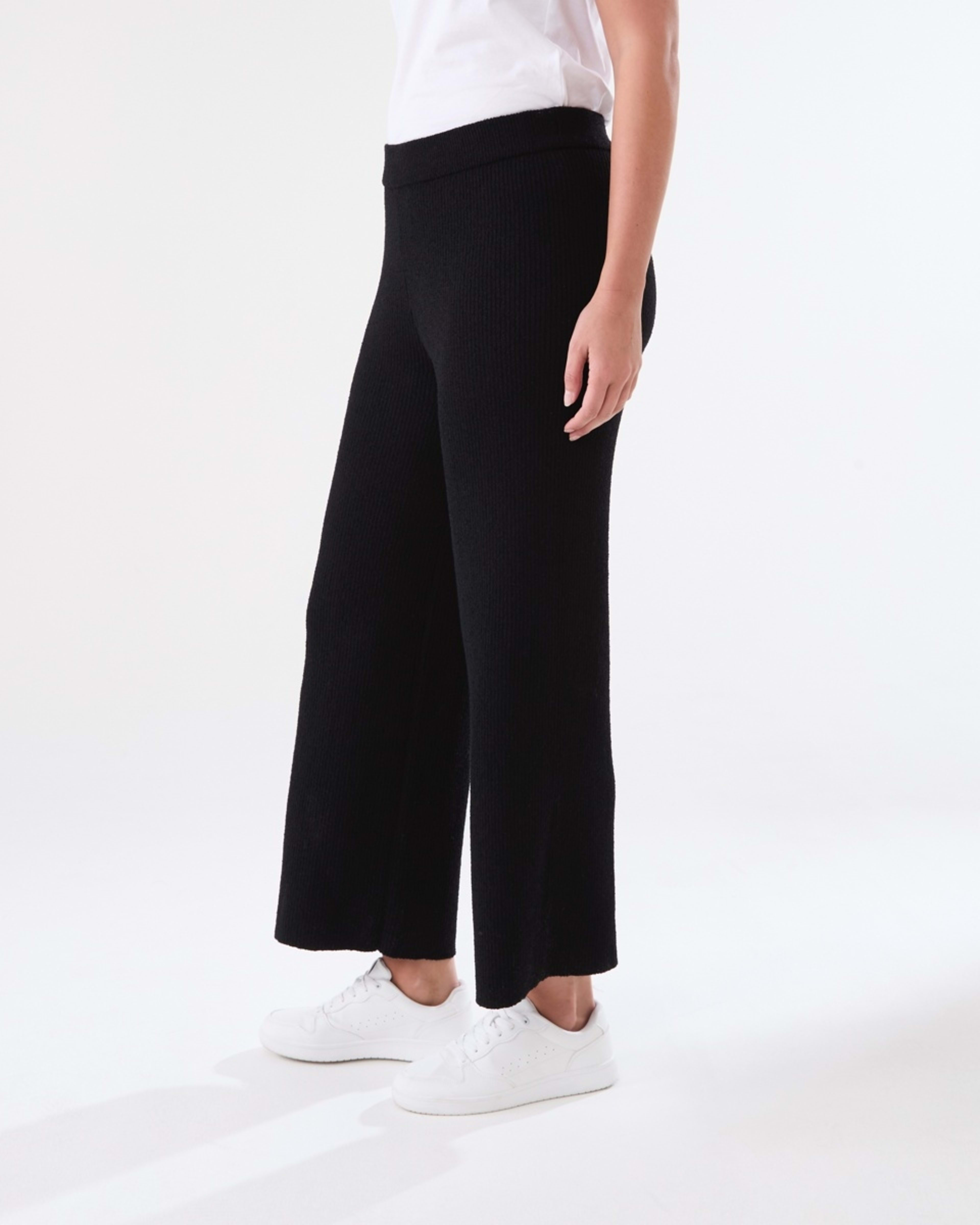 2 Wide True Knit Ankle Pants BLACK, 2 of 5