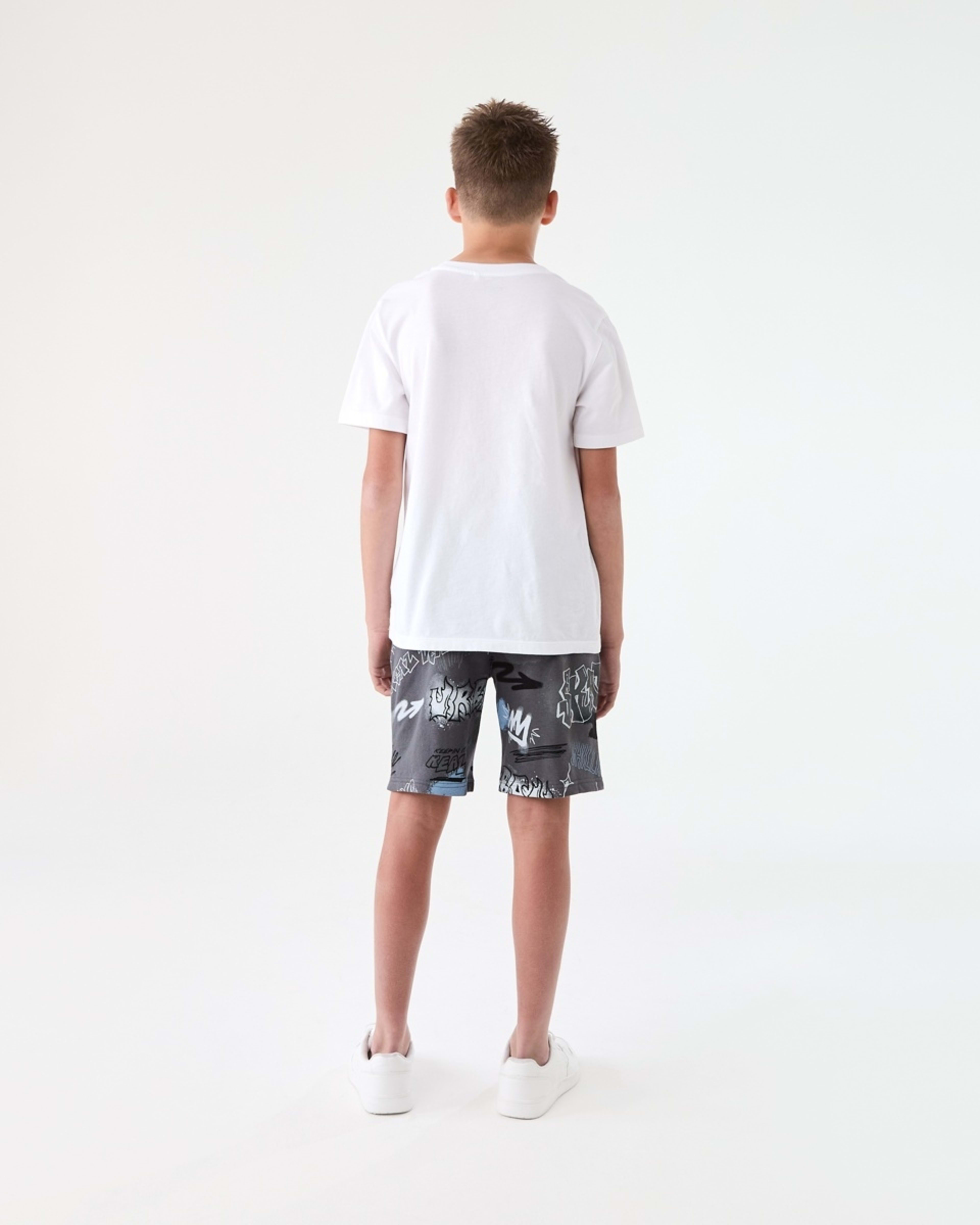 7 Printed Knit Shorts GRAFFITI OVERSPRAY GREY, 7 of 7