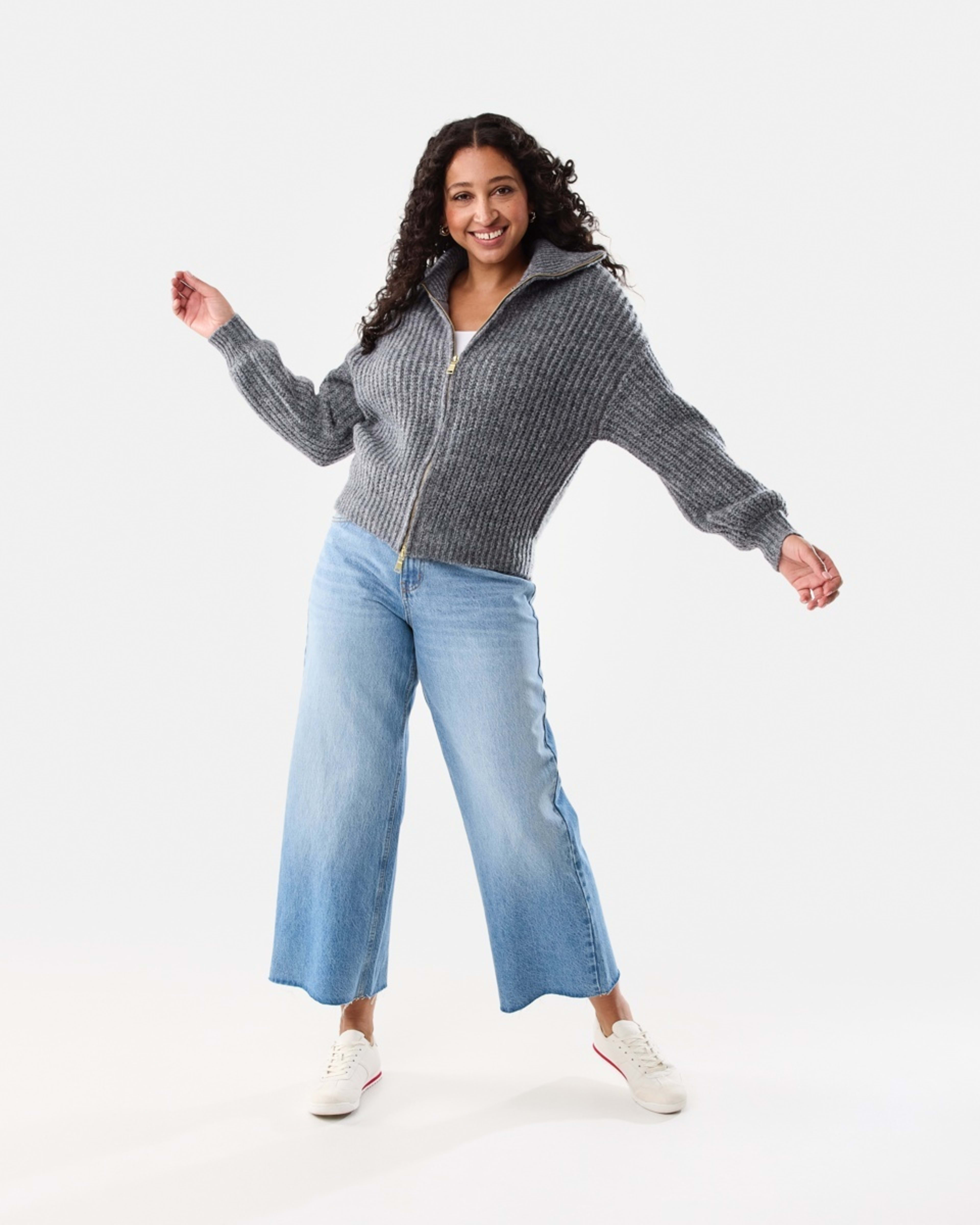 3 Fisherman Rib Knit Bomber Gry Chmrle, 3 of 10
