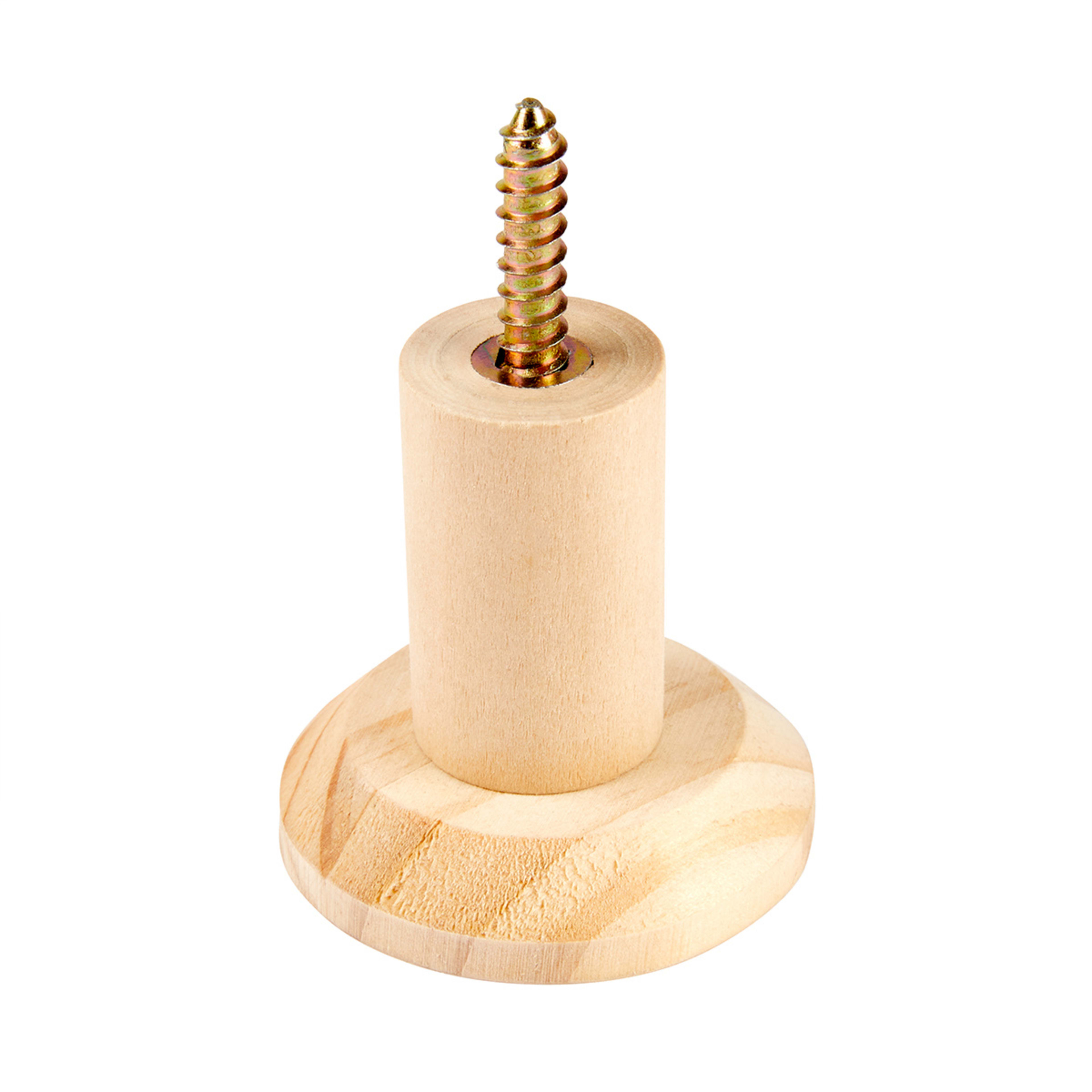 4 Pack Wooden Round Wall Hooks Kmart