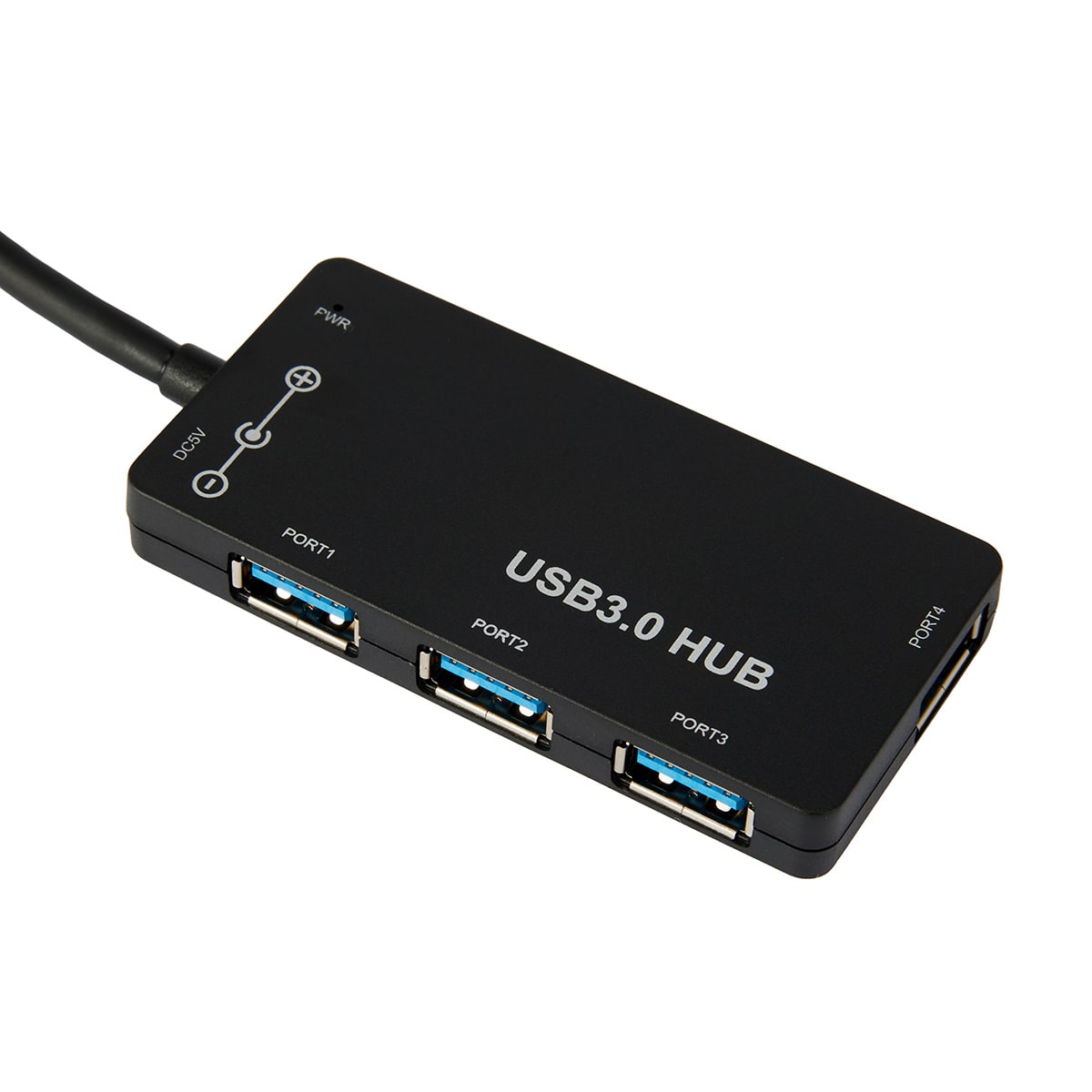 4 Port USB 3.0 Hub Black Kmart NZ