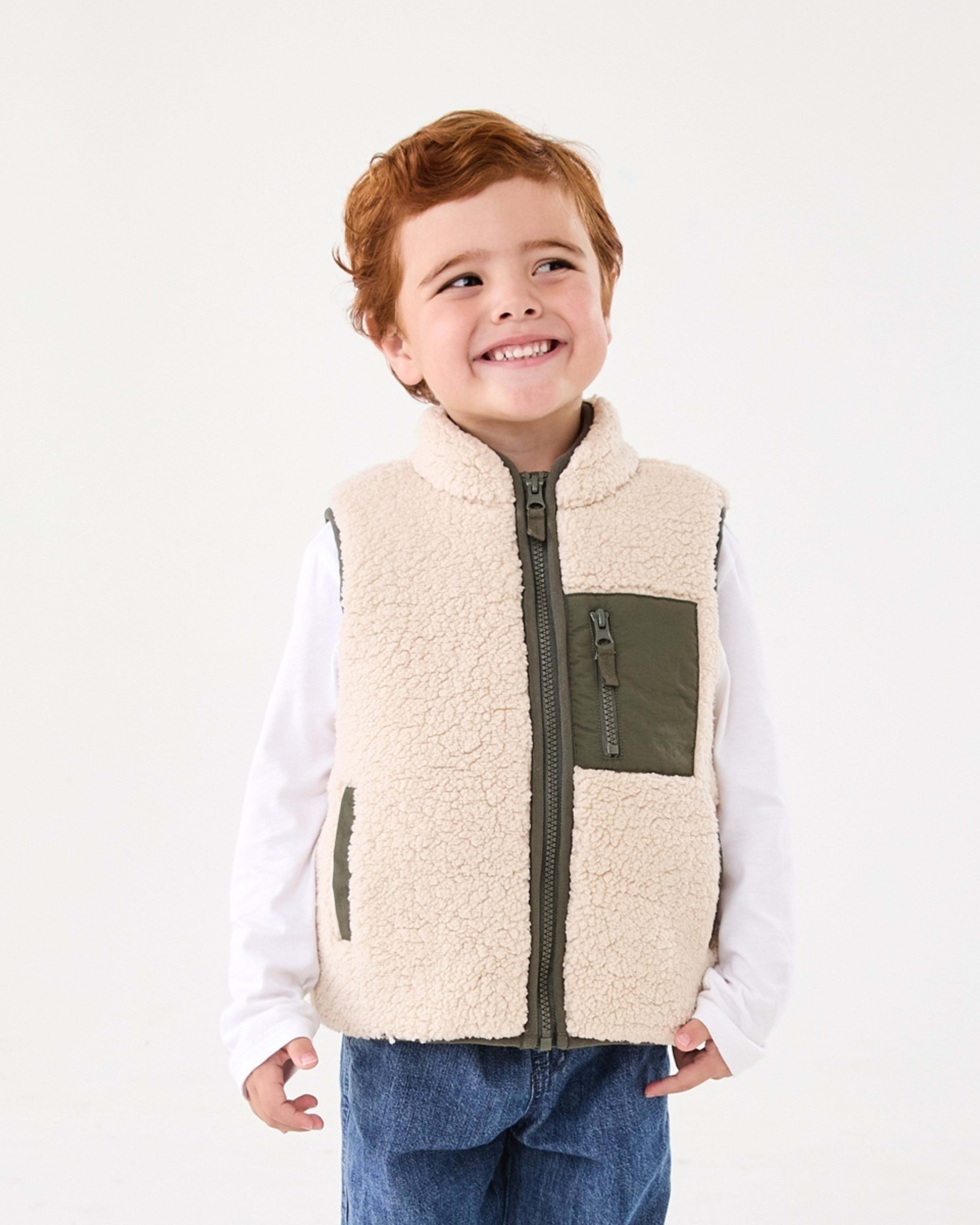1 Sherpa Vest Ecru