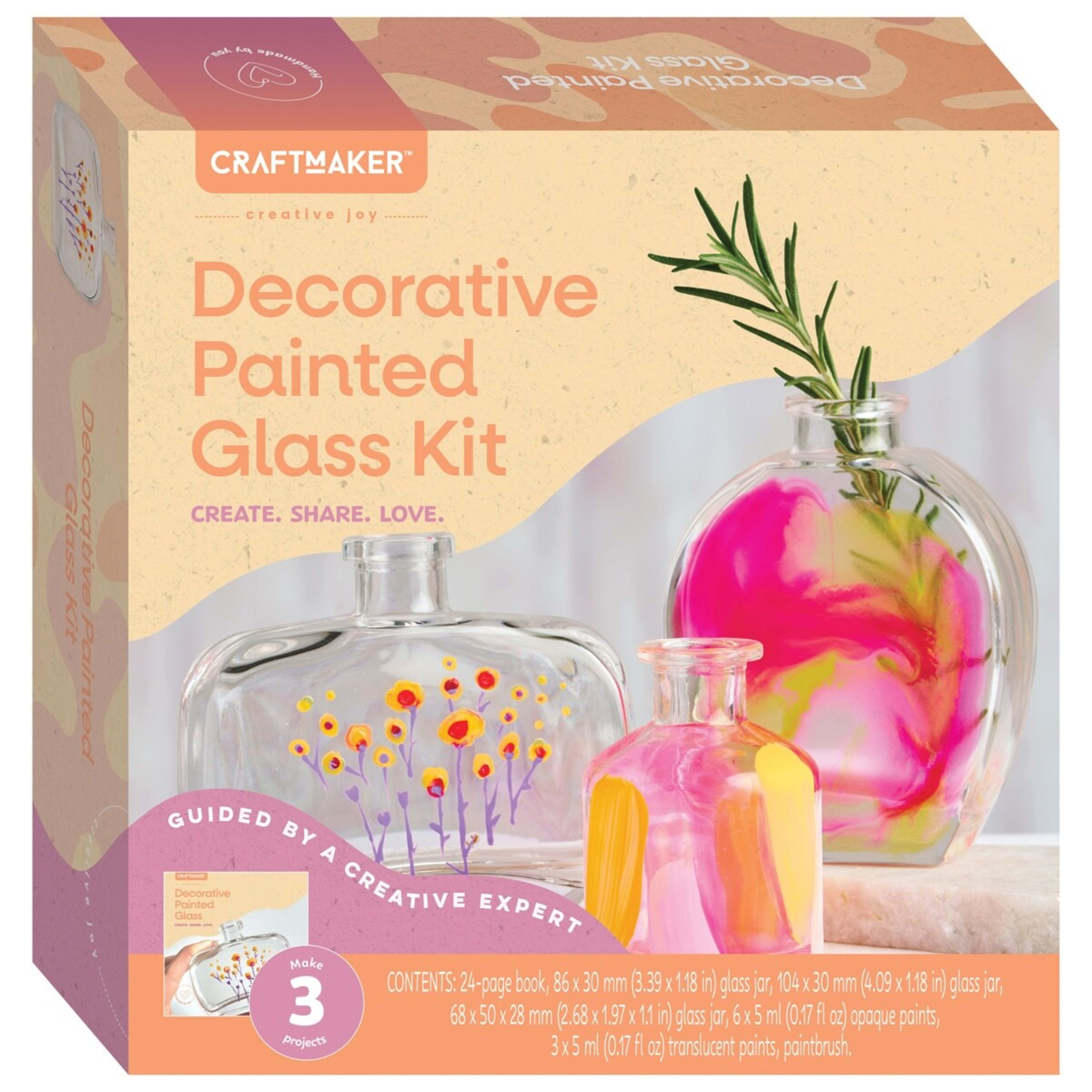 1 Craft Maker Decorative Painted Glass Kit