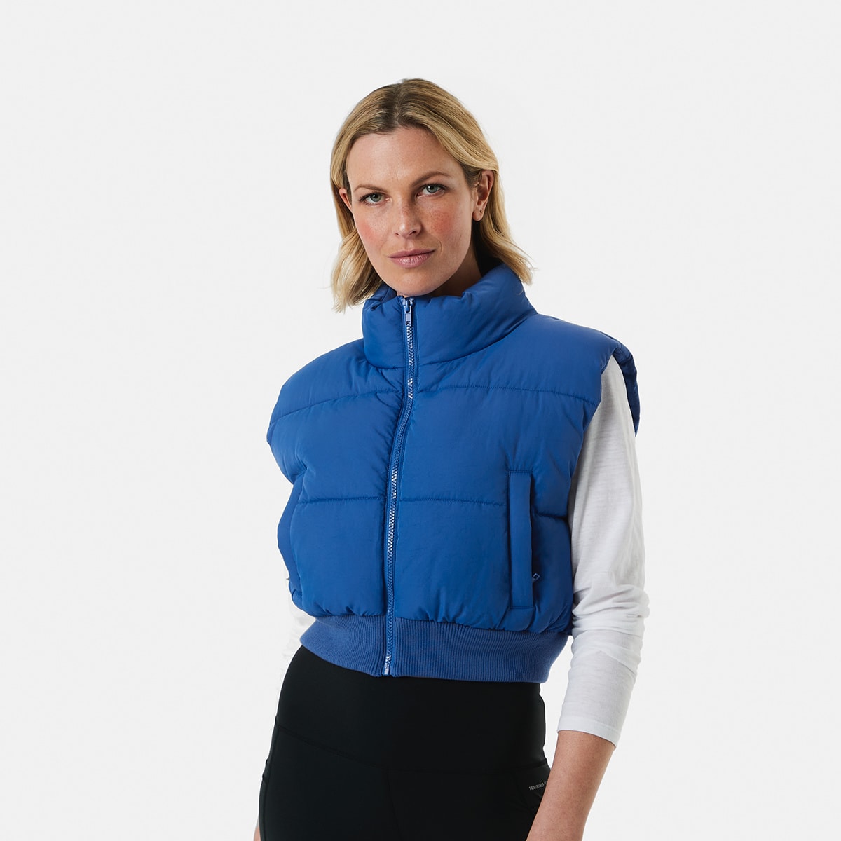 Cropped Puffer Vest Kmart