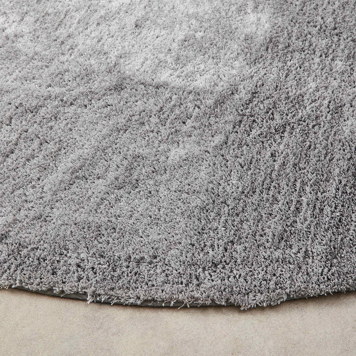 Round Luxe Rug Light Grey, 180cm Kmart