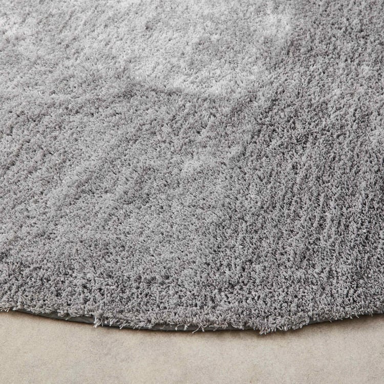 Round Luxe Rug Light Grey, 180cm Kmart