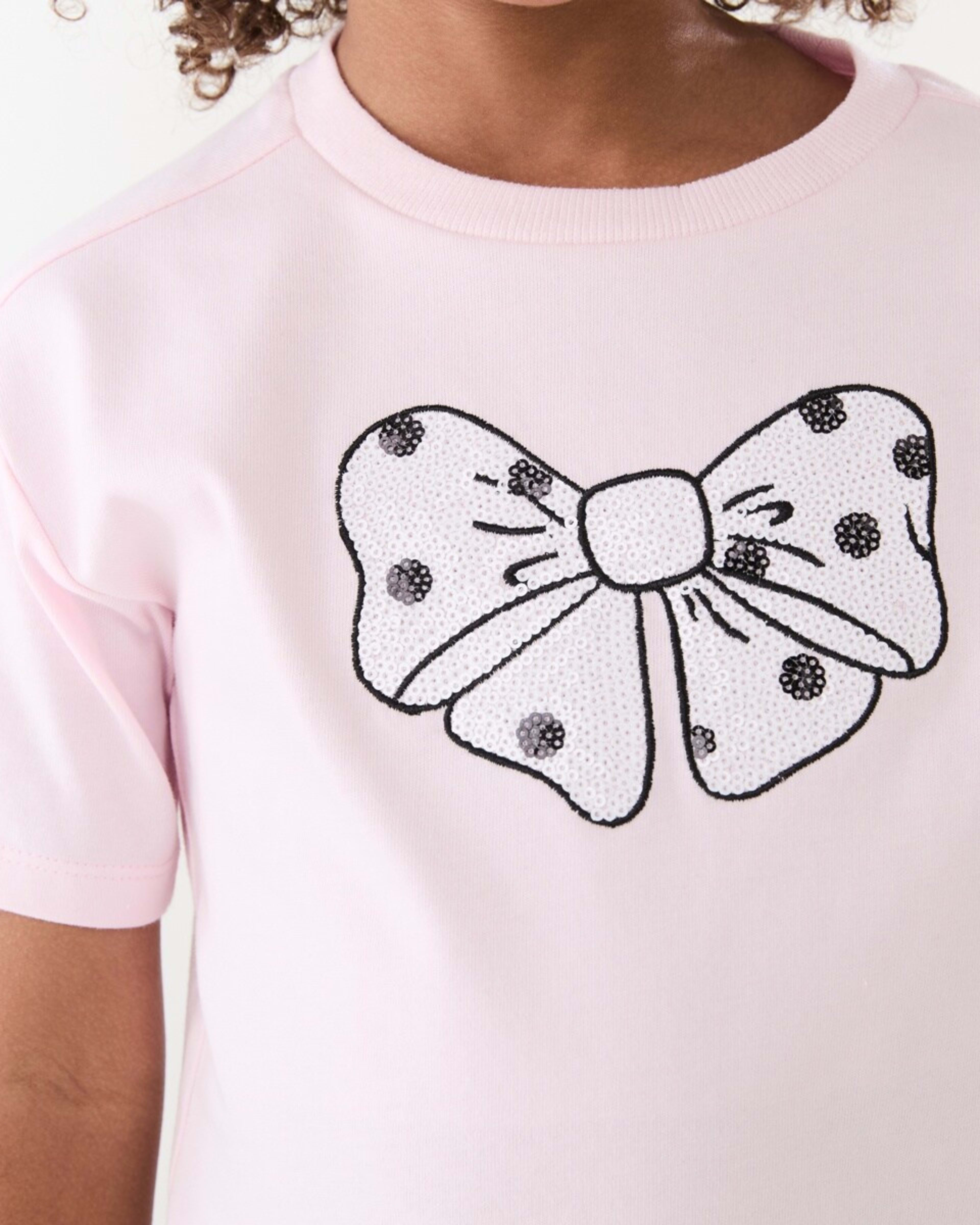 4 Short Sleeve Sequin T-shirt MAGICAL BOW BALLERINA, 4 of 6