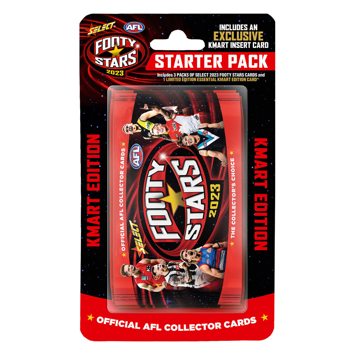 Official Select AFL Footy Stars 2023 Collector Cards Starter Pack Kmart