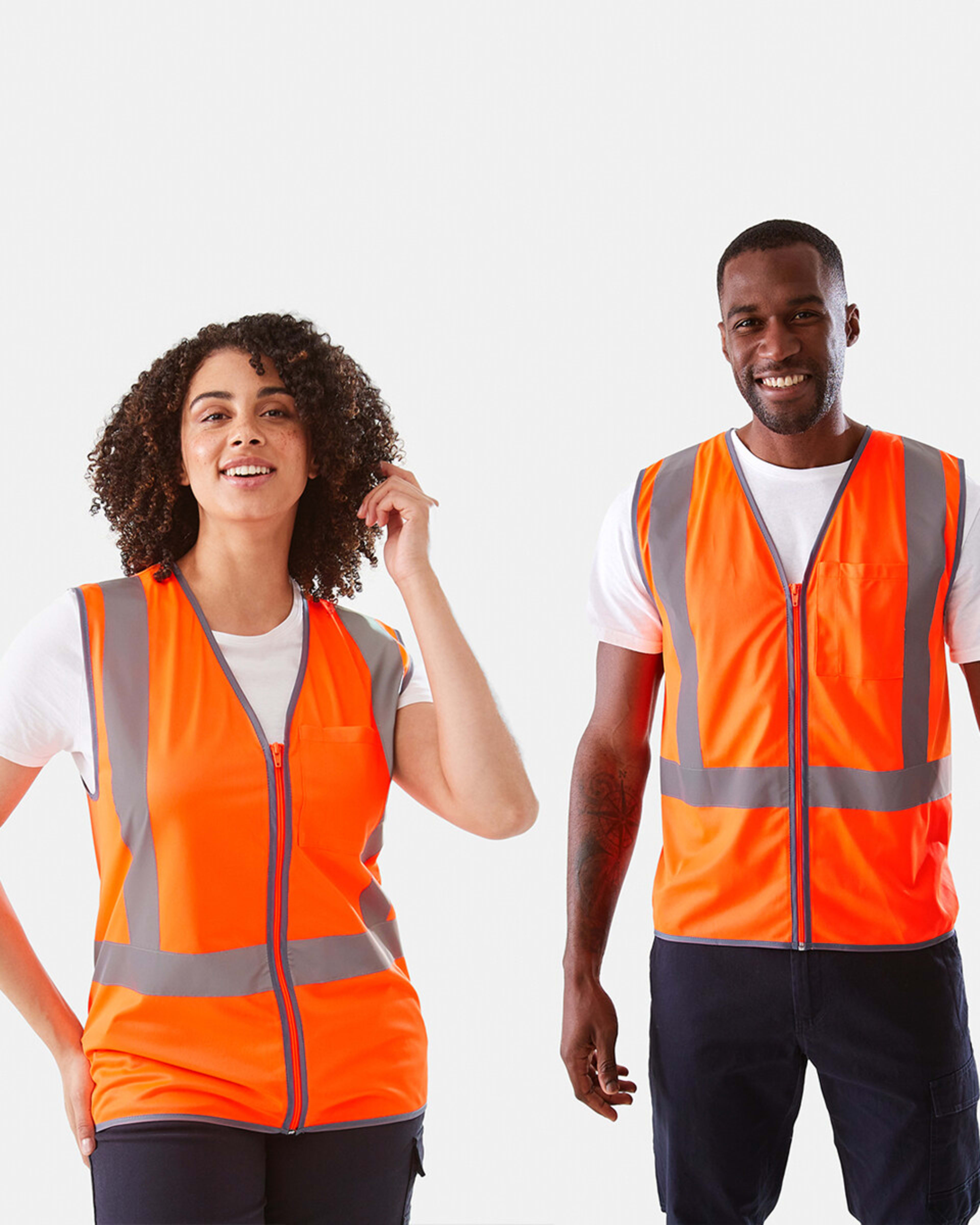 1 Workwear Hi-Visibility Vest SAFETY ORANGE