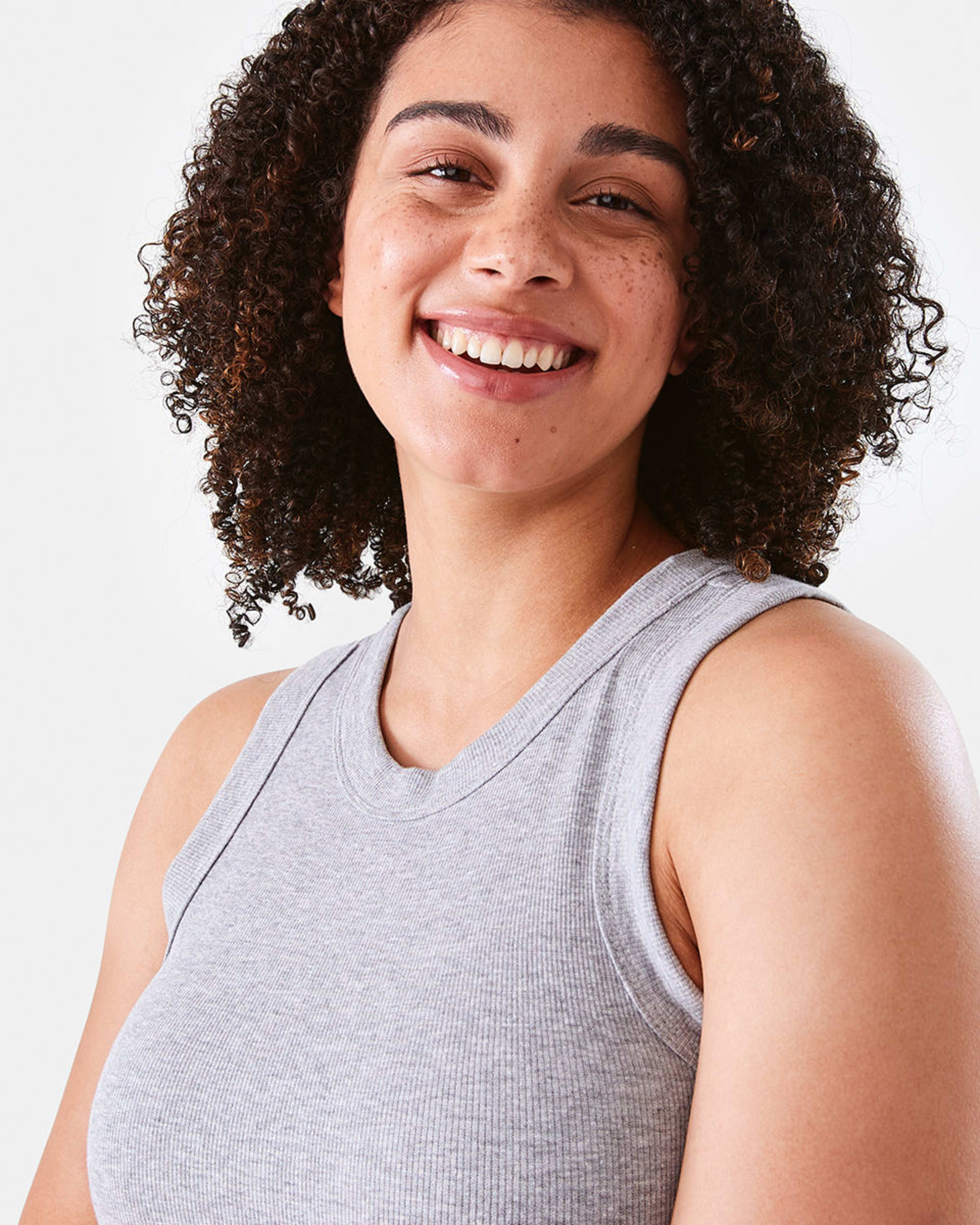 4 Sleeveless Rib Tank Ash Marl, 4 of 6