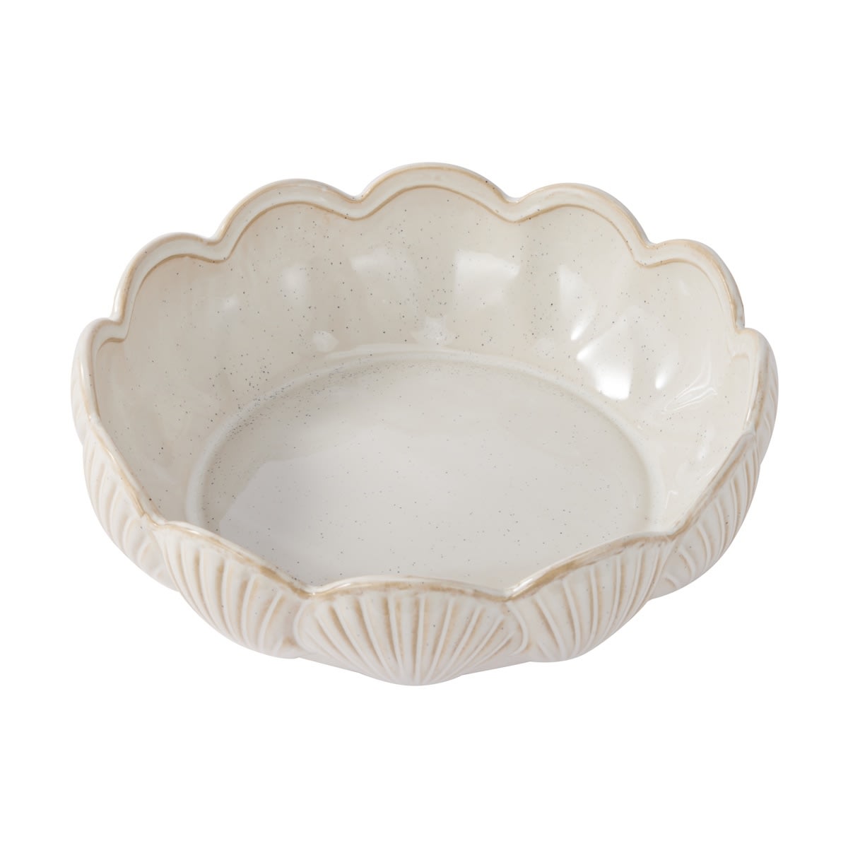 White Shell Salad Bowl