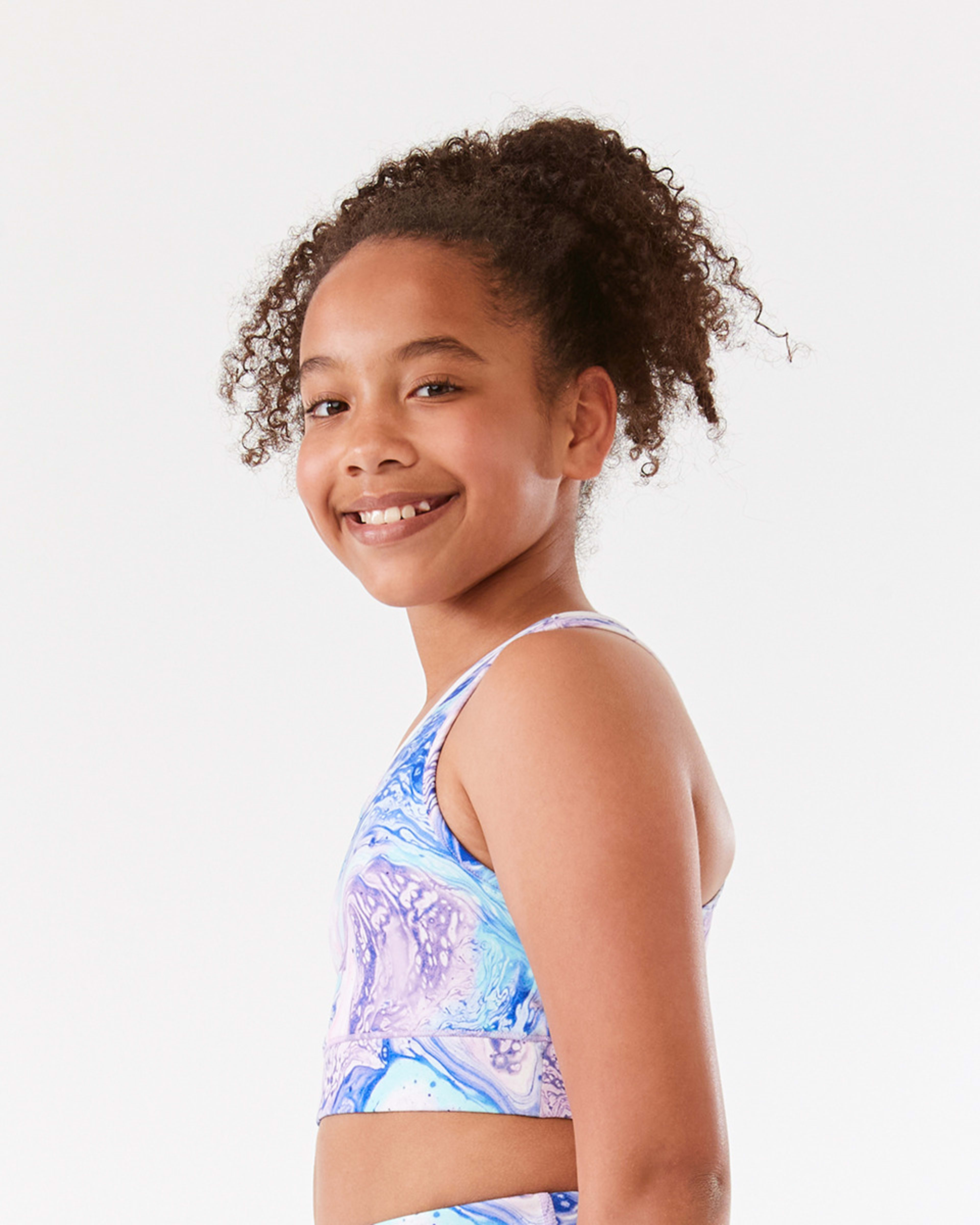 2 Active Kids Printed Crop Top Mlt Marble, 2 of 9