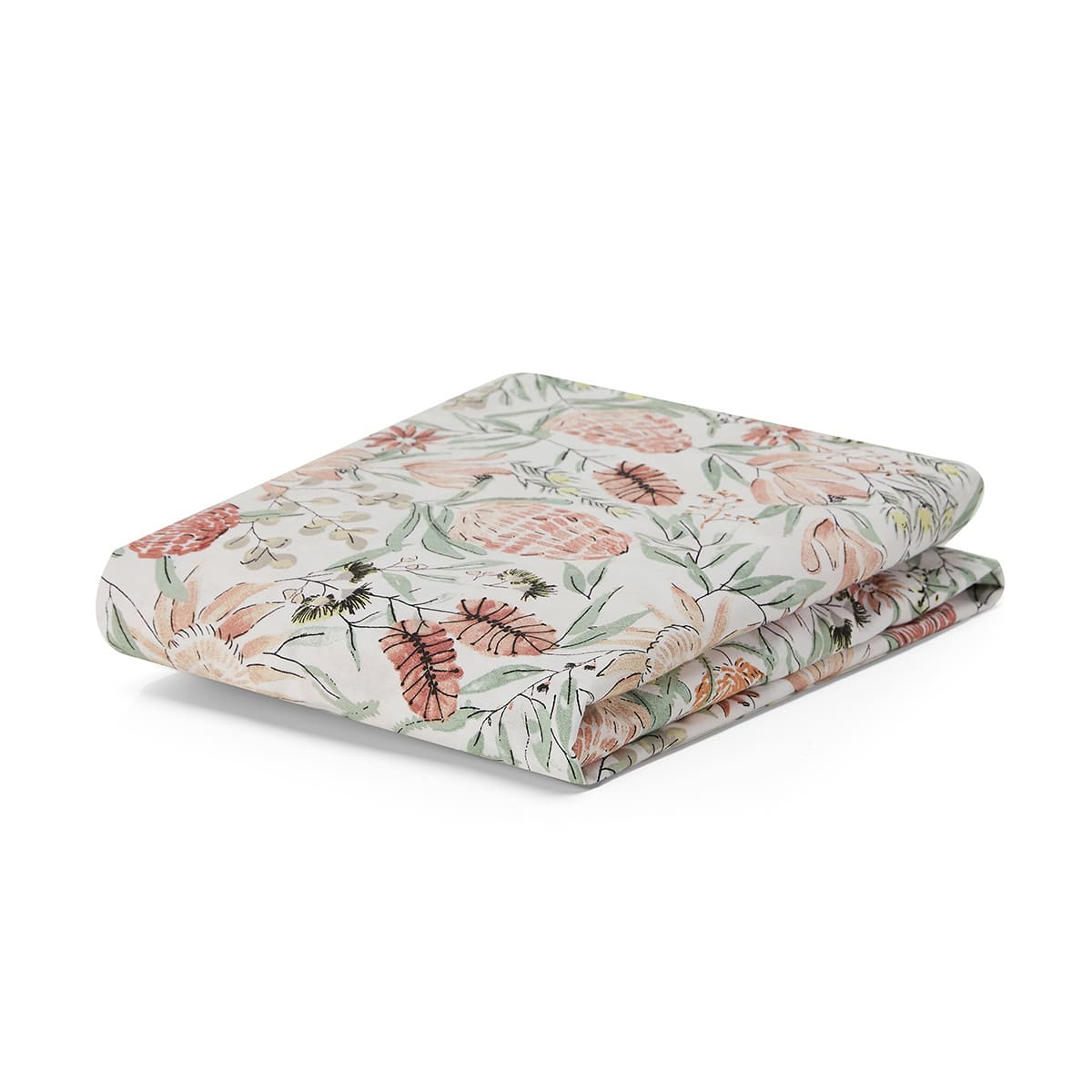 2 Pack Organic Cotton Fitted Cot Sheets Floral Kmart