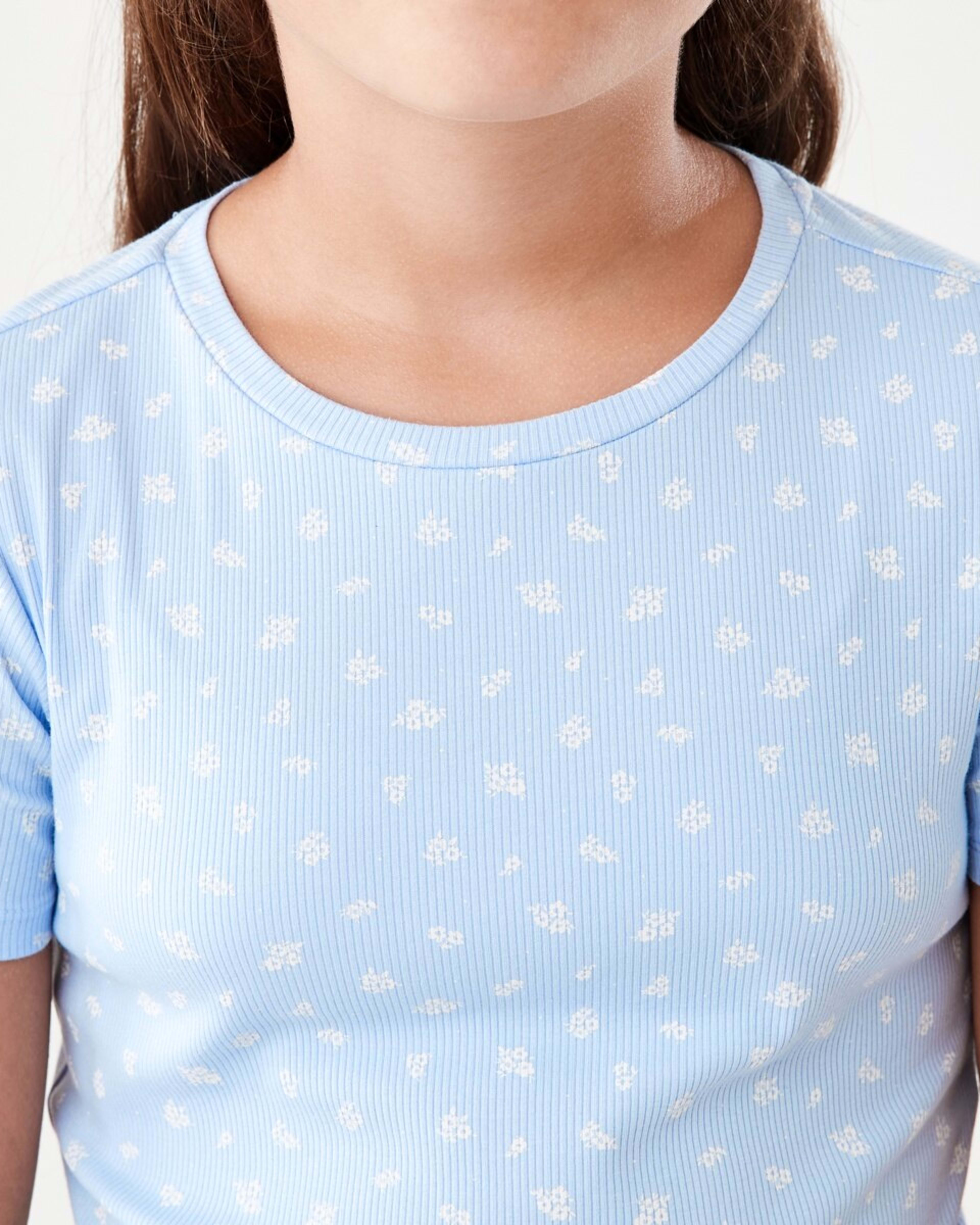 4 Short Sleeve Rib T-shirt Ditsy, 4 of 8