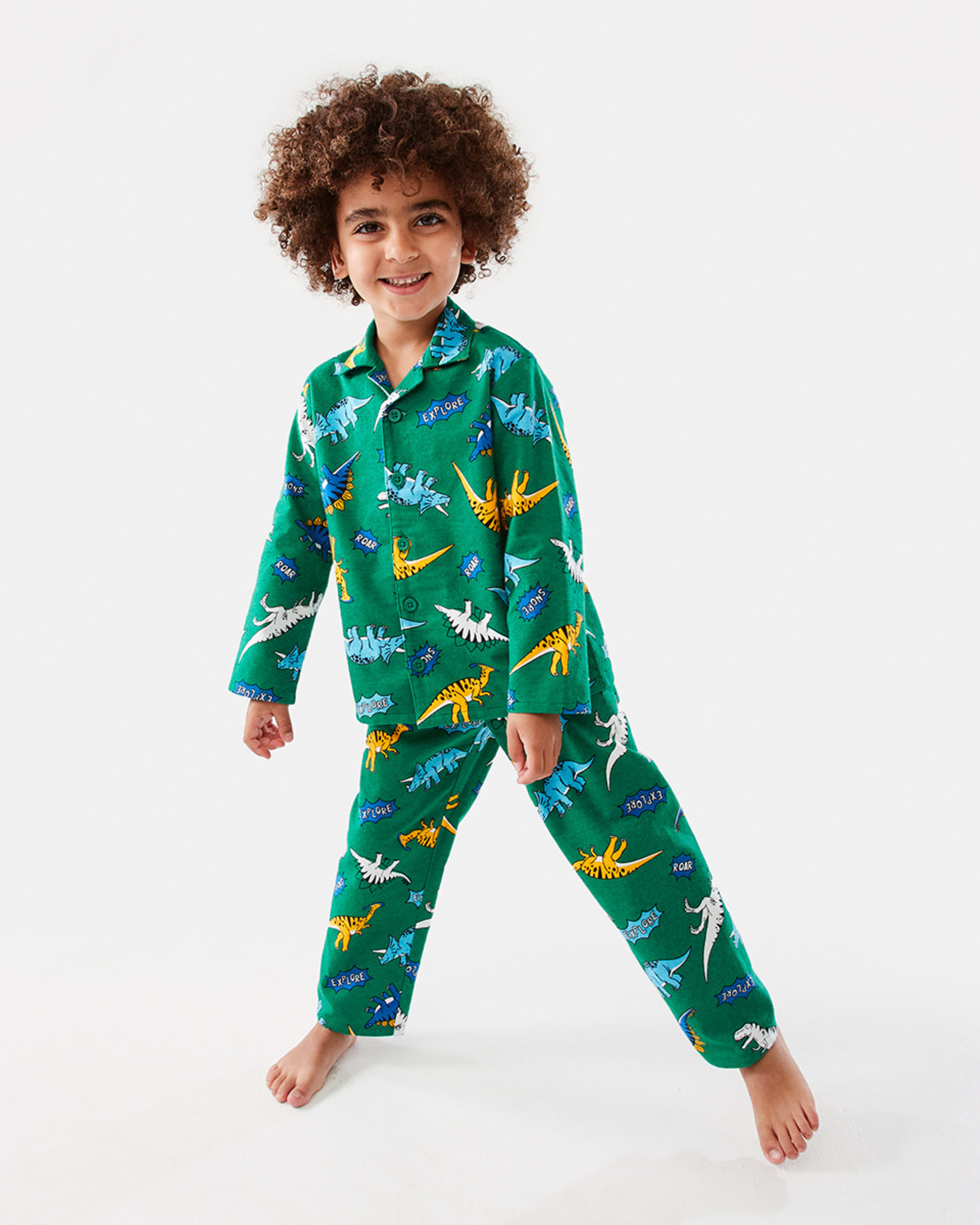 1 Flannelette Pyjama Set Dino, 1 of 10