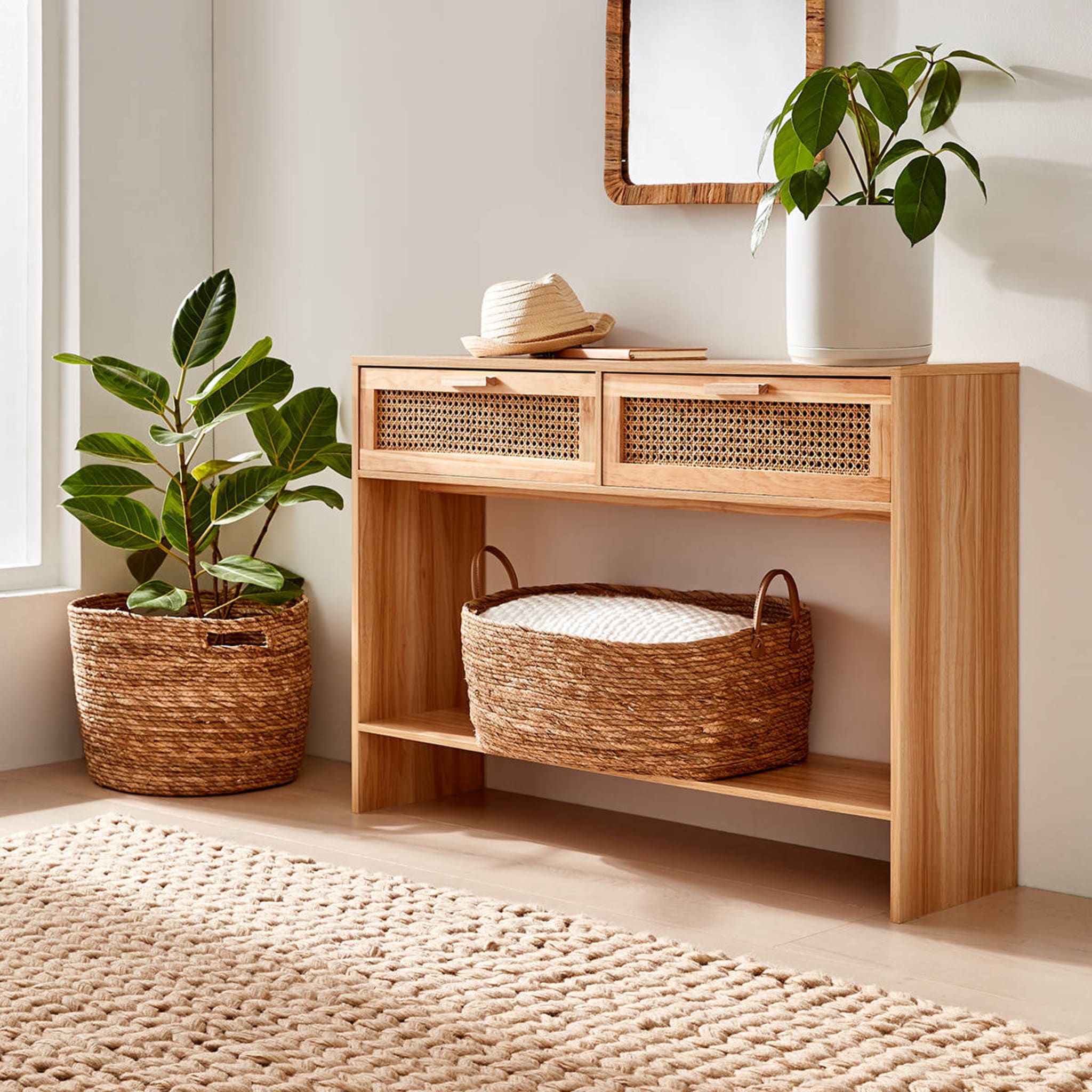 Rattan Hall Table - Kmart