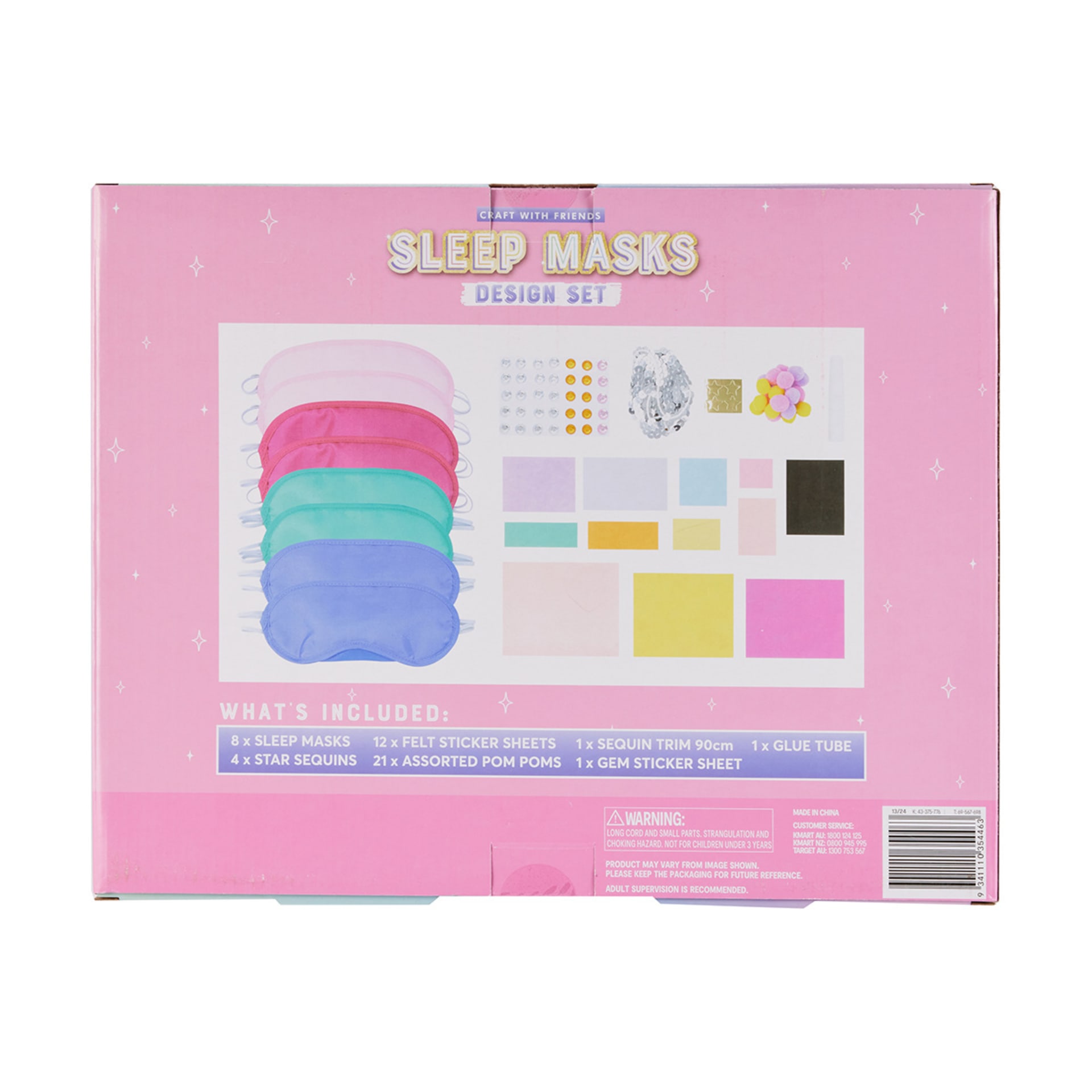 Craft with Friends Sleep Masks Design Set Kmart