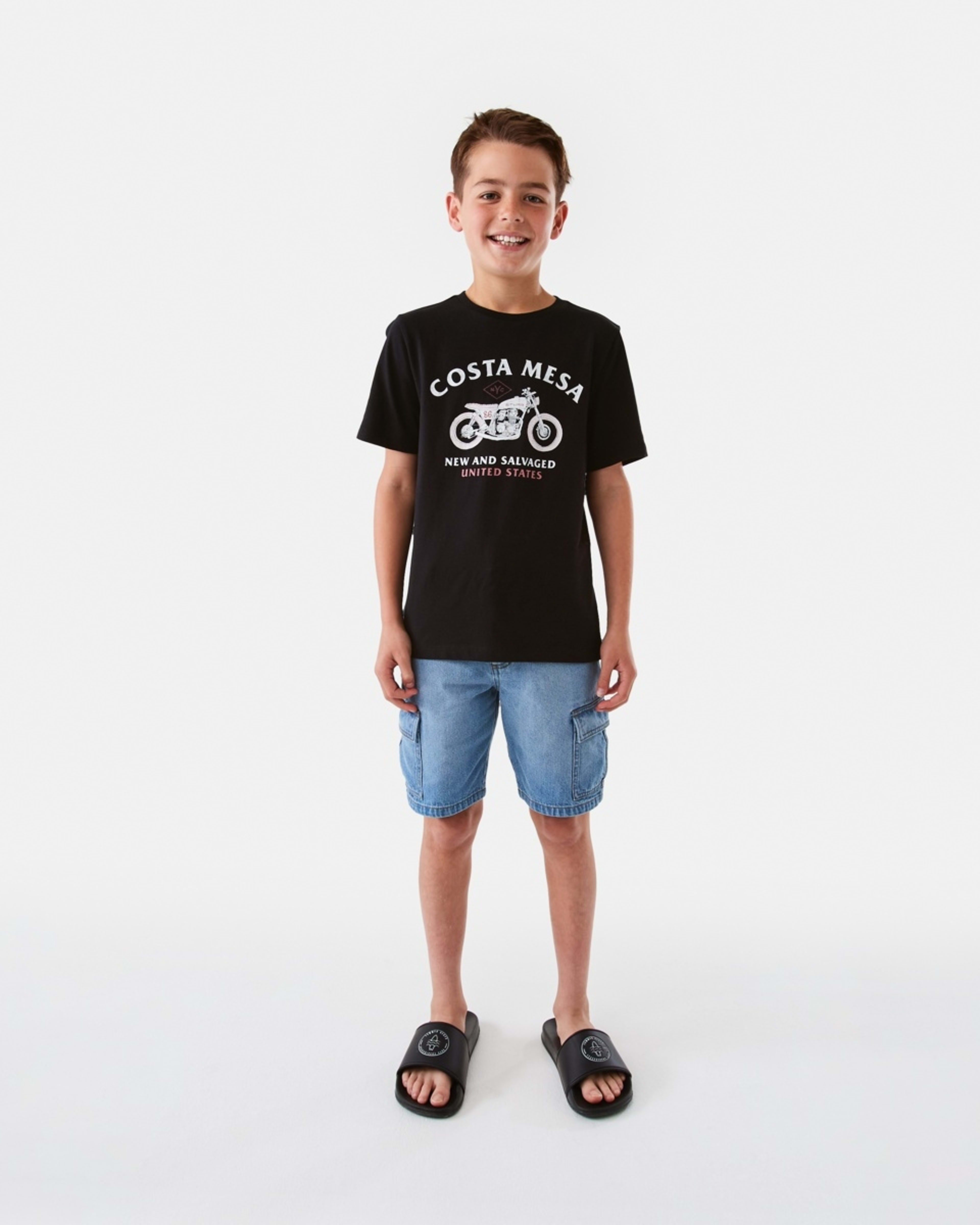 5 Short Sleeve Print T-shirt Black Moto, 5 of 8