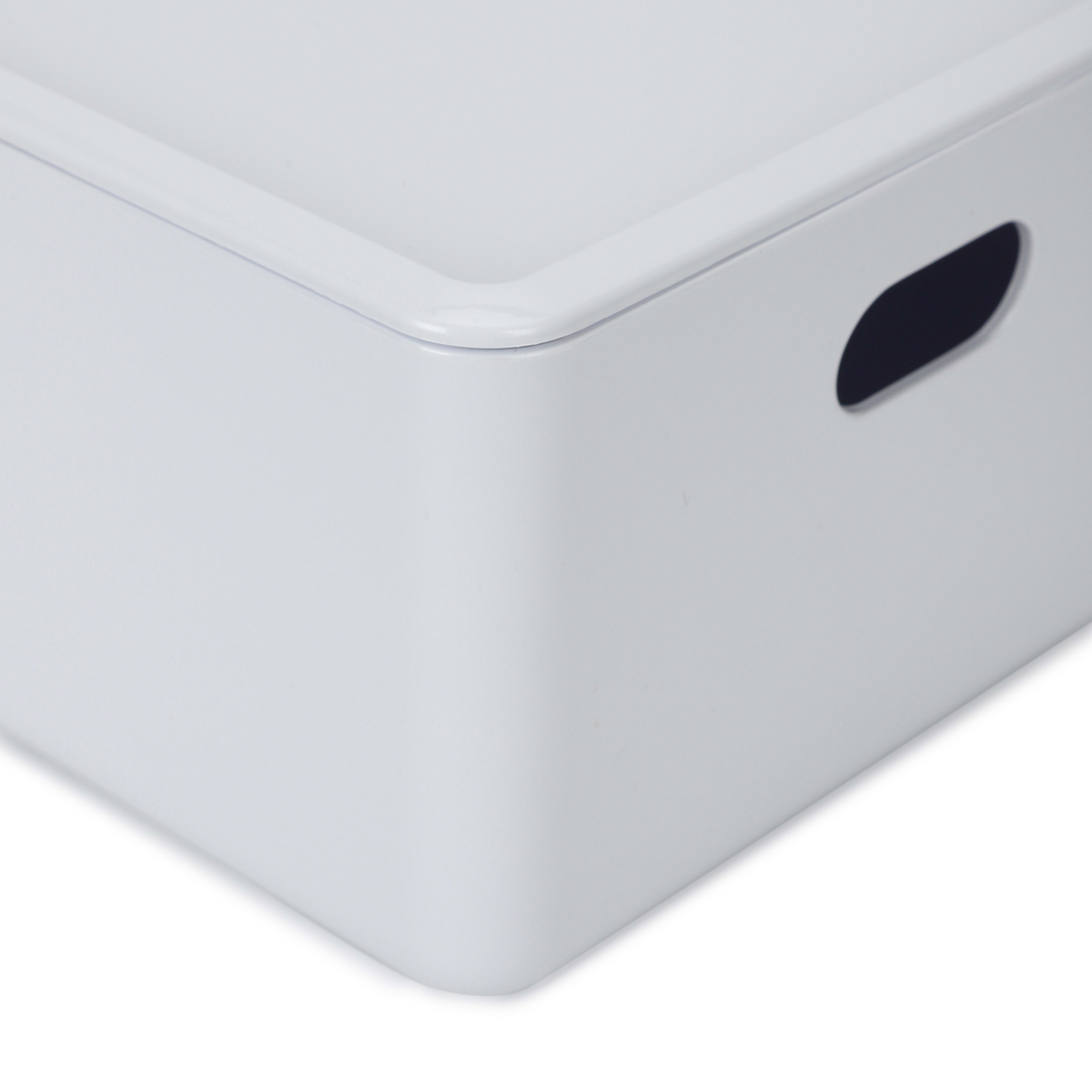 6 4L Smooth and Shiny Plastic Tub - White, 6 of 8