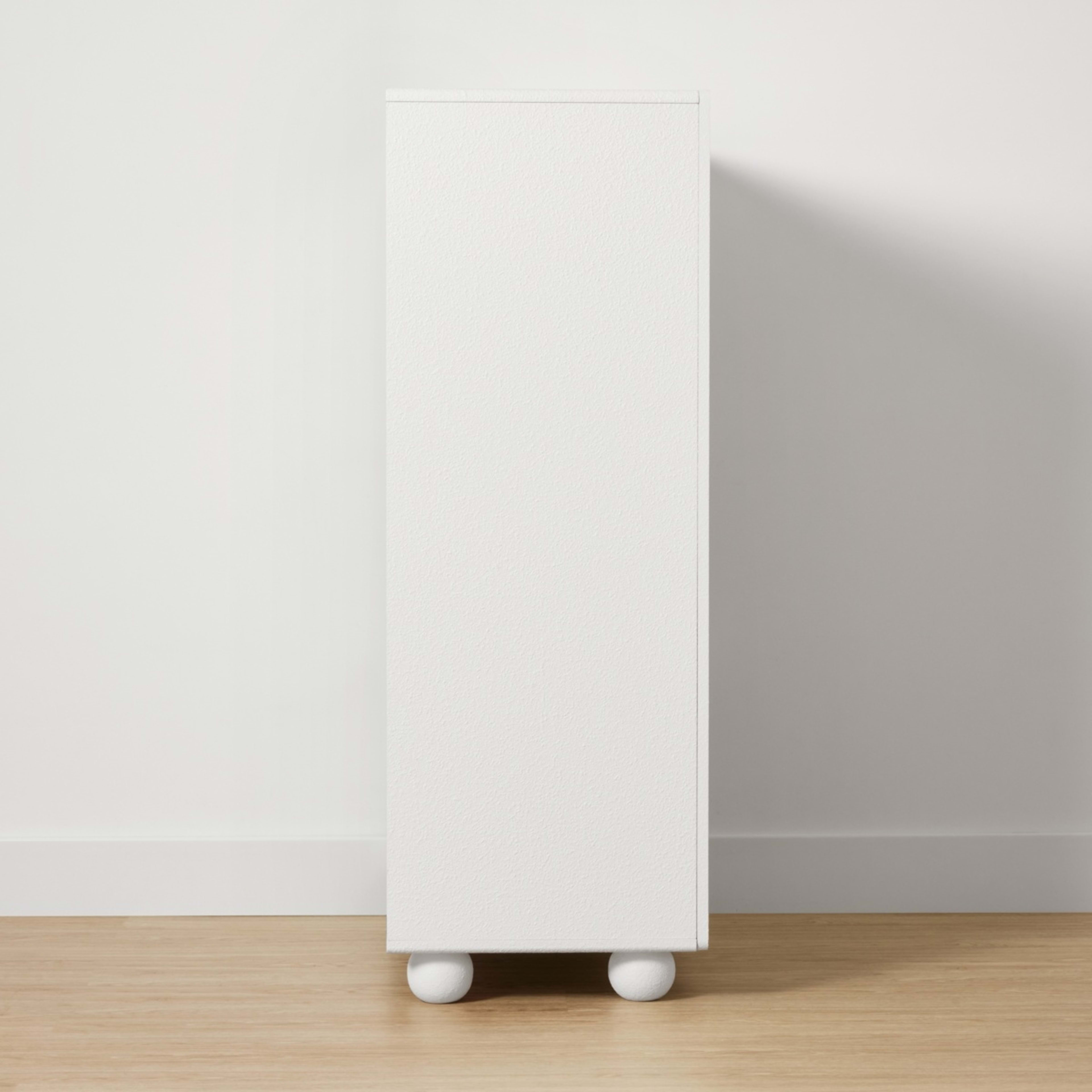 4 Textured Arched Bookcase - White, 4 of 10