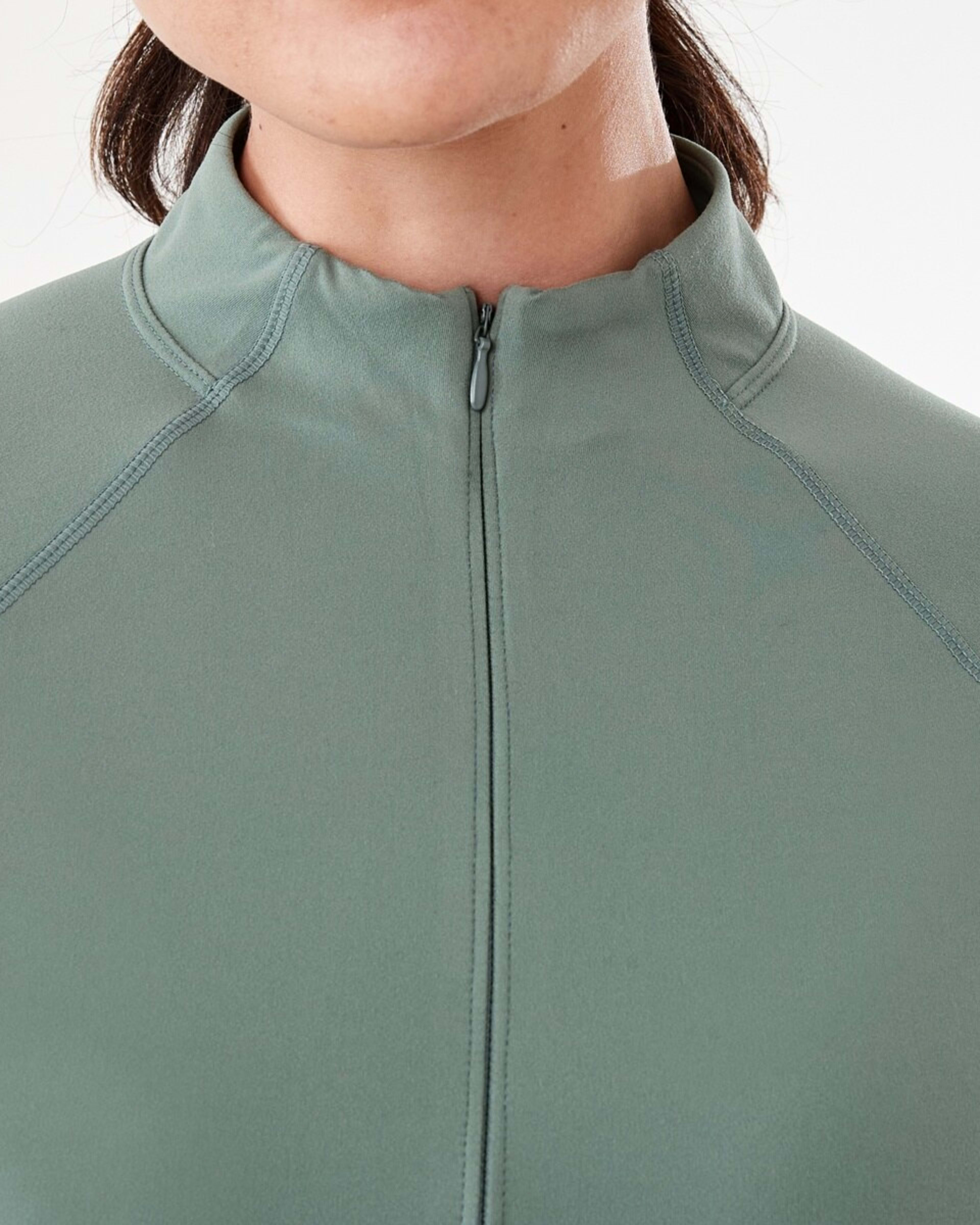 5 Active Womens Long Sleeve 1/4 Zip Ultrasoft Top Sumer Sage, 5 of 5