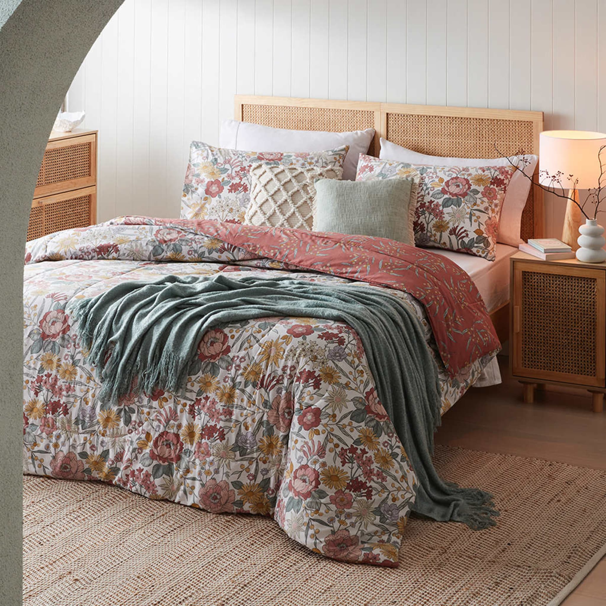 Alice Reversible Comforter Set Queen Bed Kmart