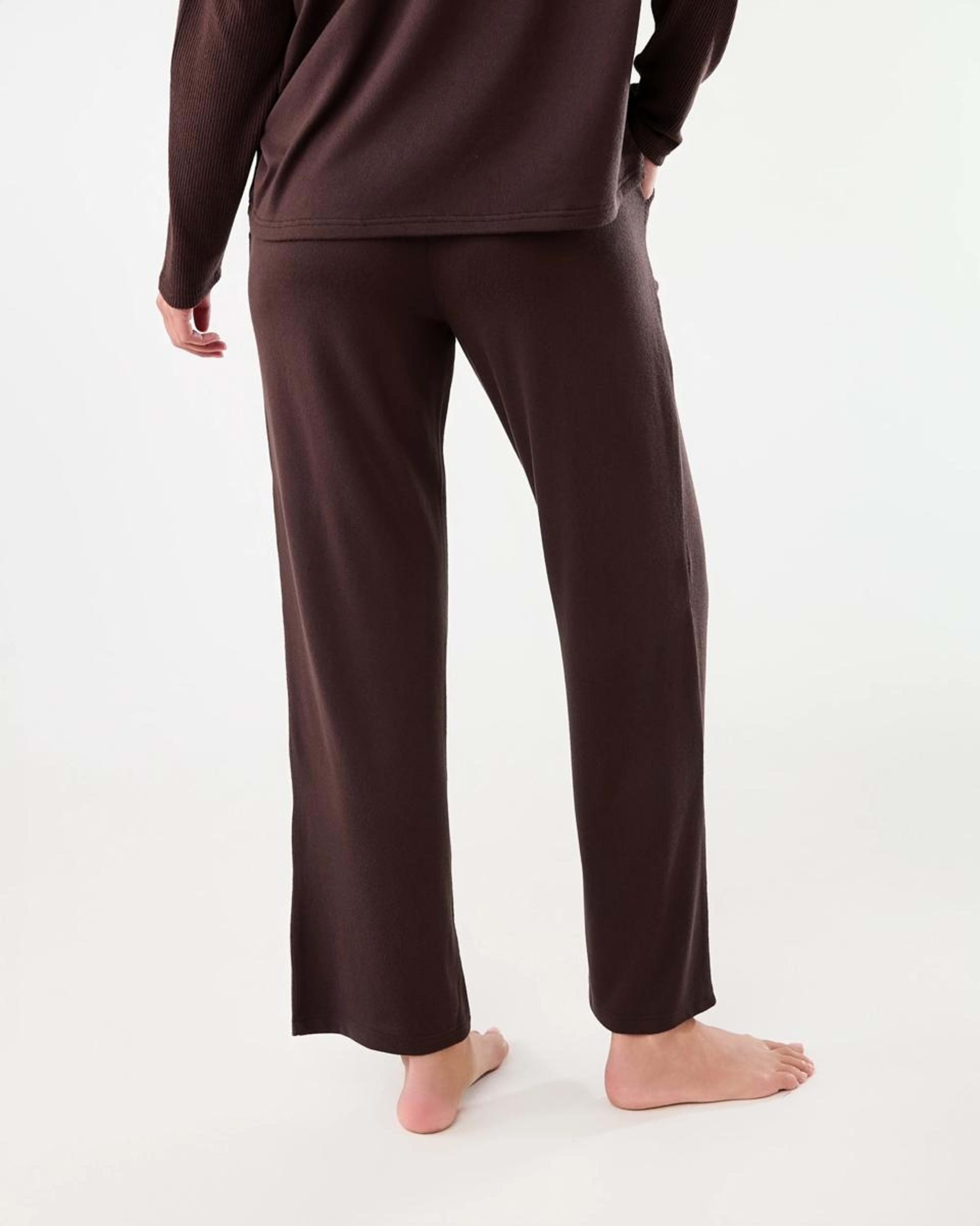3 Super Soft Rib Trim Lounge Pants Choc Chip, 3 of 6